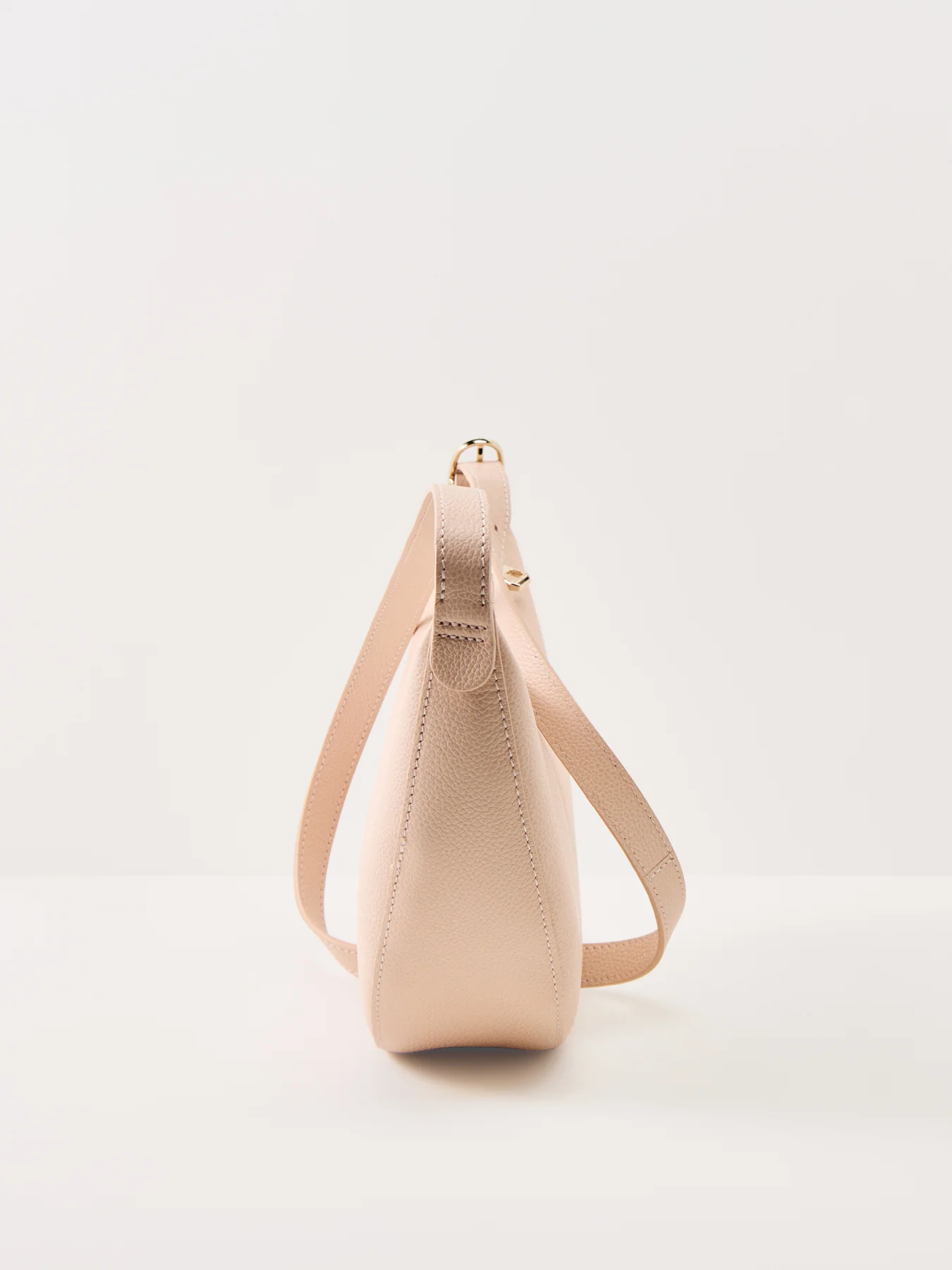 Le Foulonné Small Leather Crossbody Bag Cream - Image 4