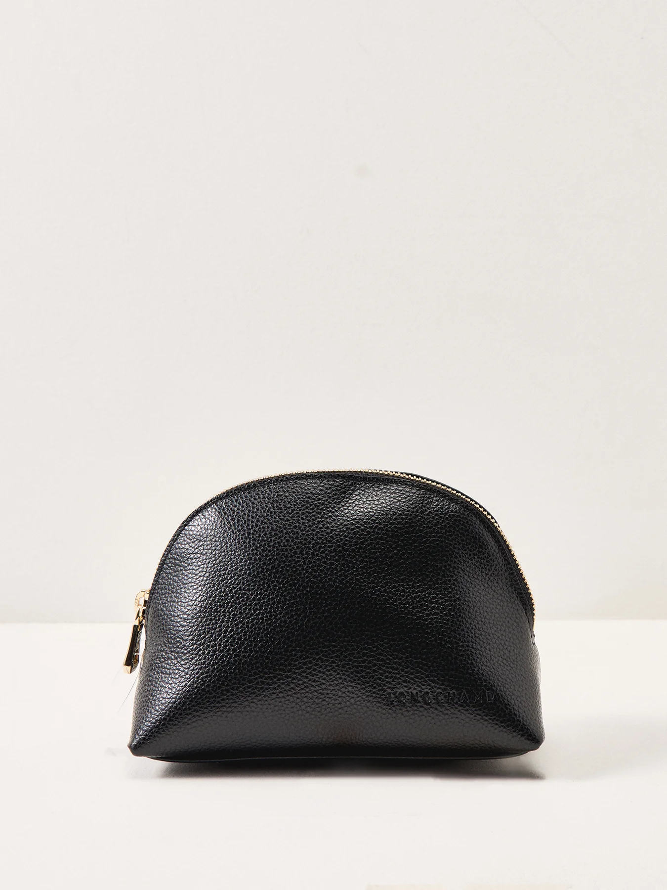 Le Foulonné Leather Pouch Black - Image 2