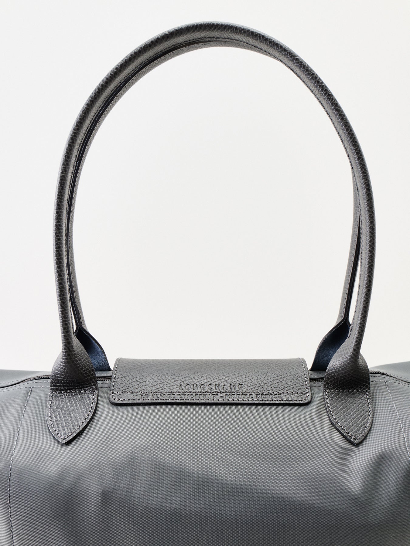 Le Pliage Green Large Nylon Tote Bag Graphite - Image 4