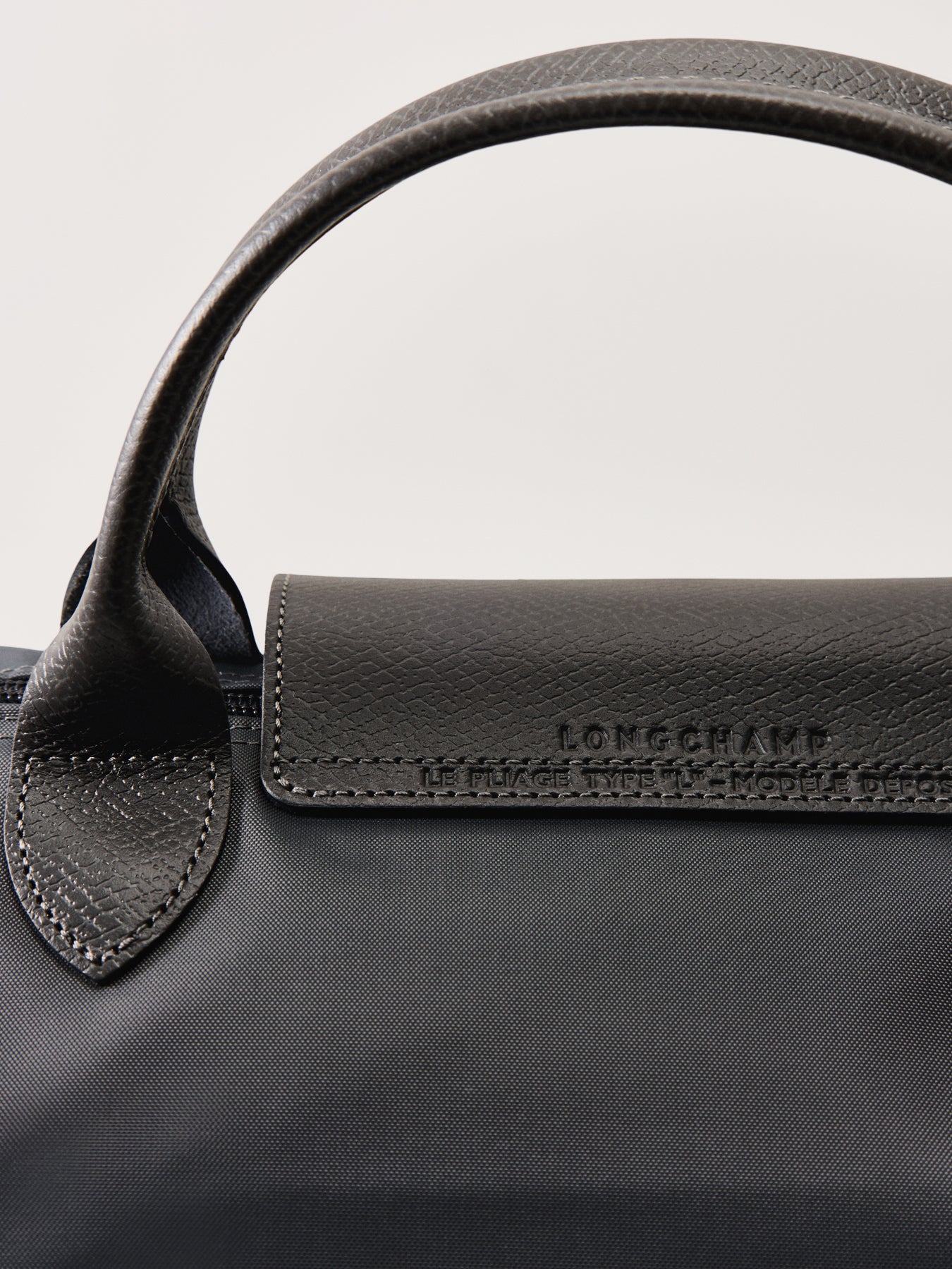 Le Pliage Green Large Travel Bag Graphite - Image 4