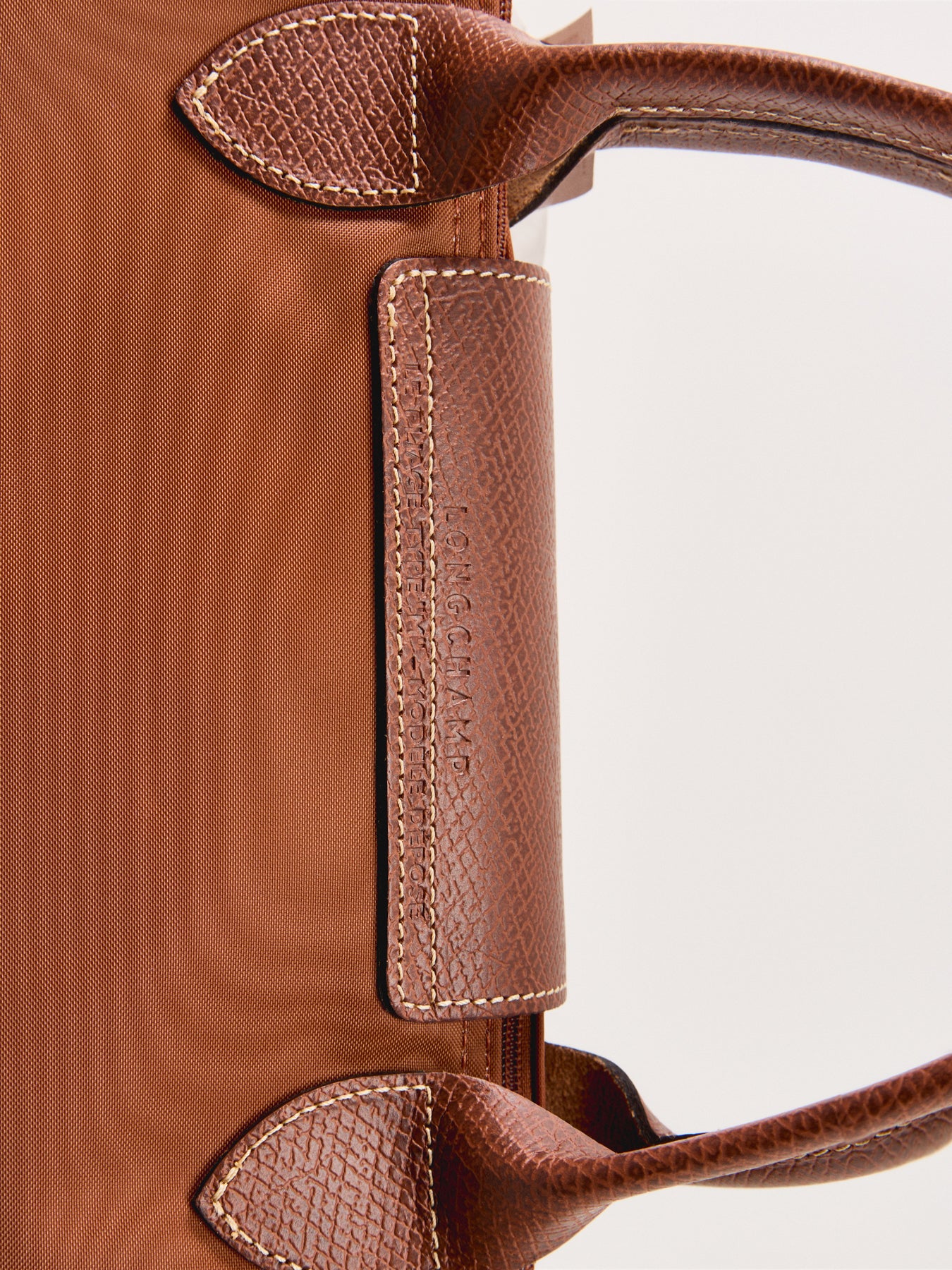 Le Pliage Medium Nylon Handbag Cognac - Image 4