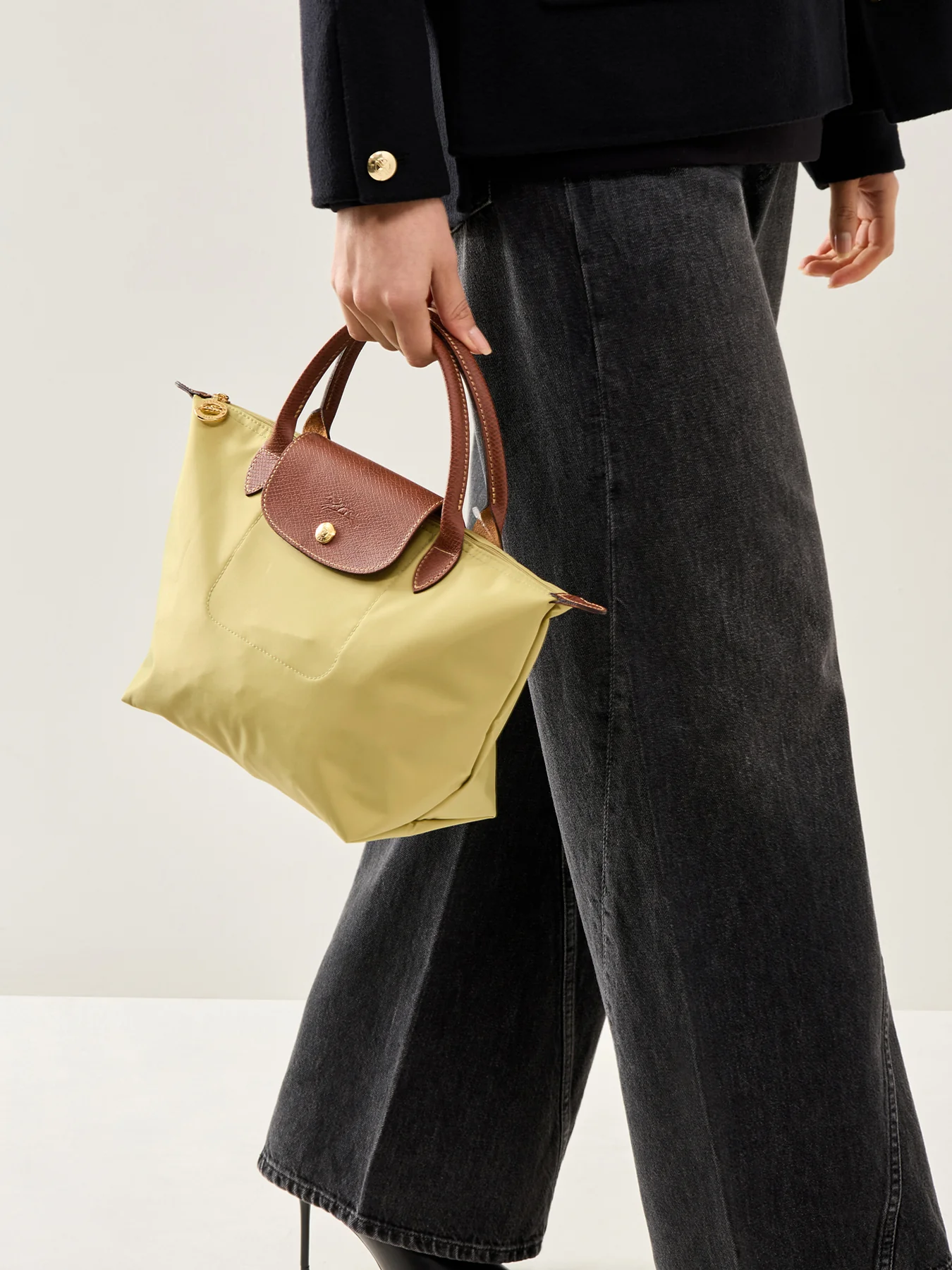 Le Pliage Small Nylon Handbag Pistachio - Image 2