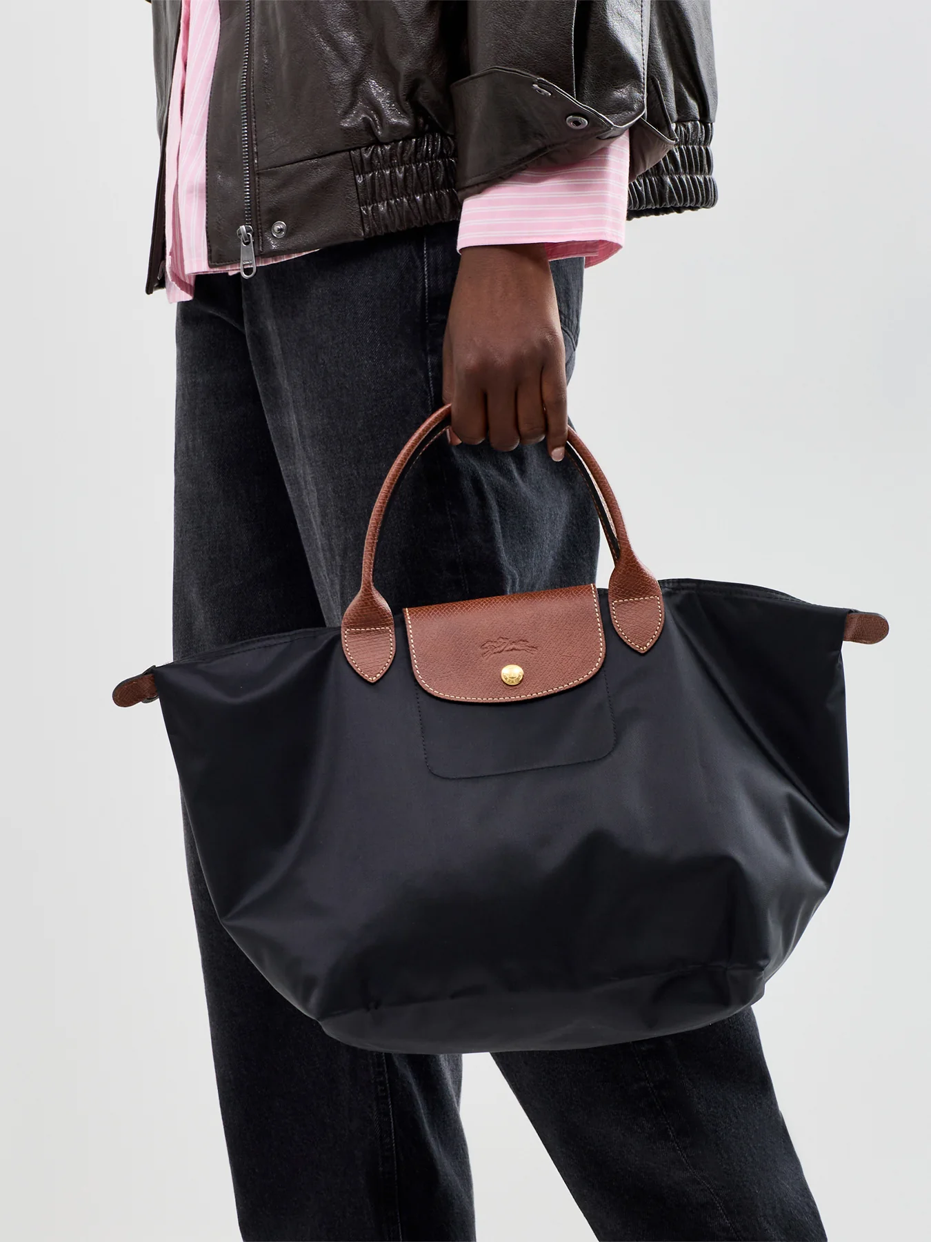 Le Pliage Original Medium Handbag Black - Image 2