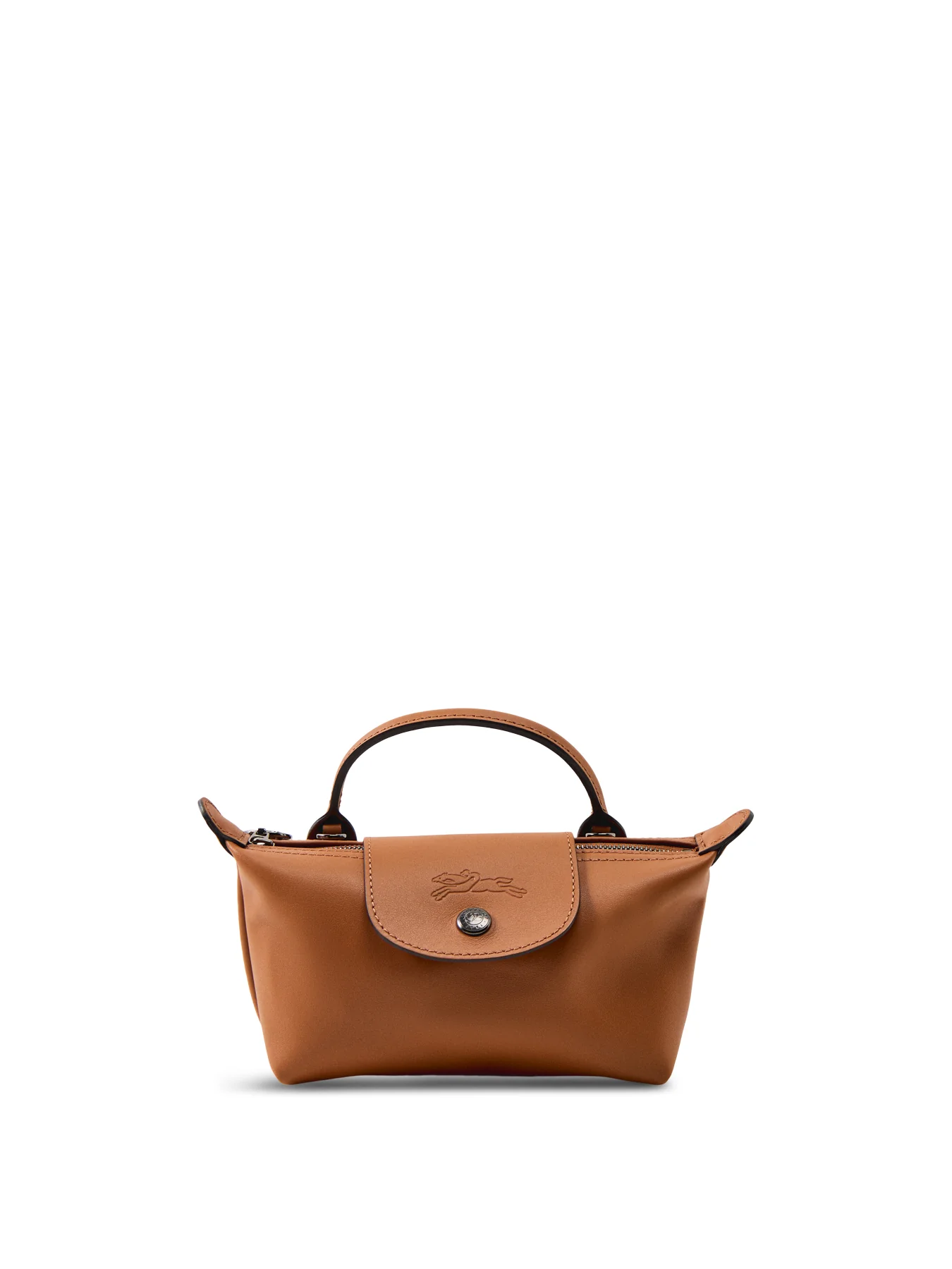 Le Pliage Xtra Extra-Small Leather Pouch Cashew