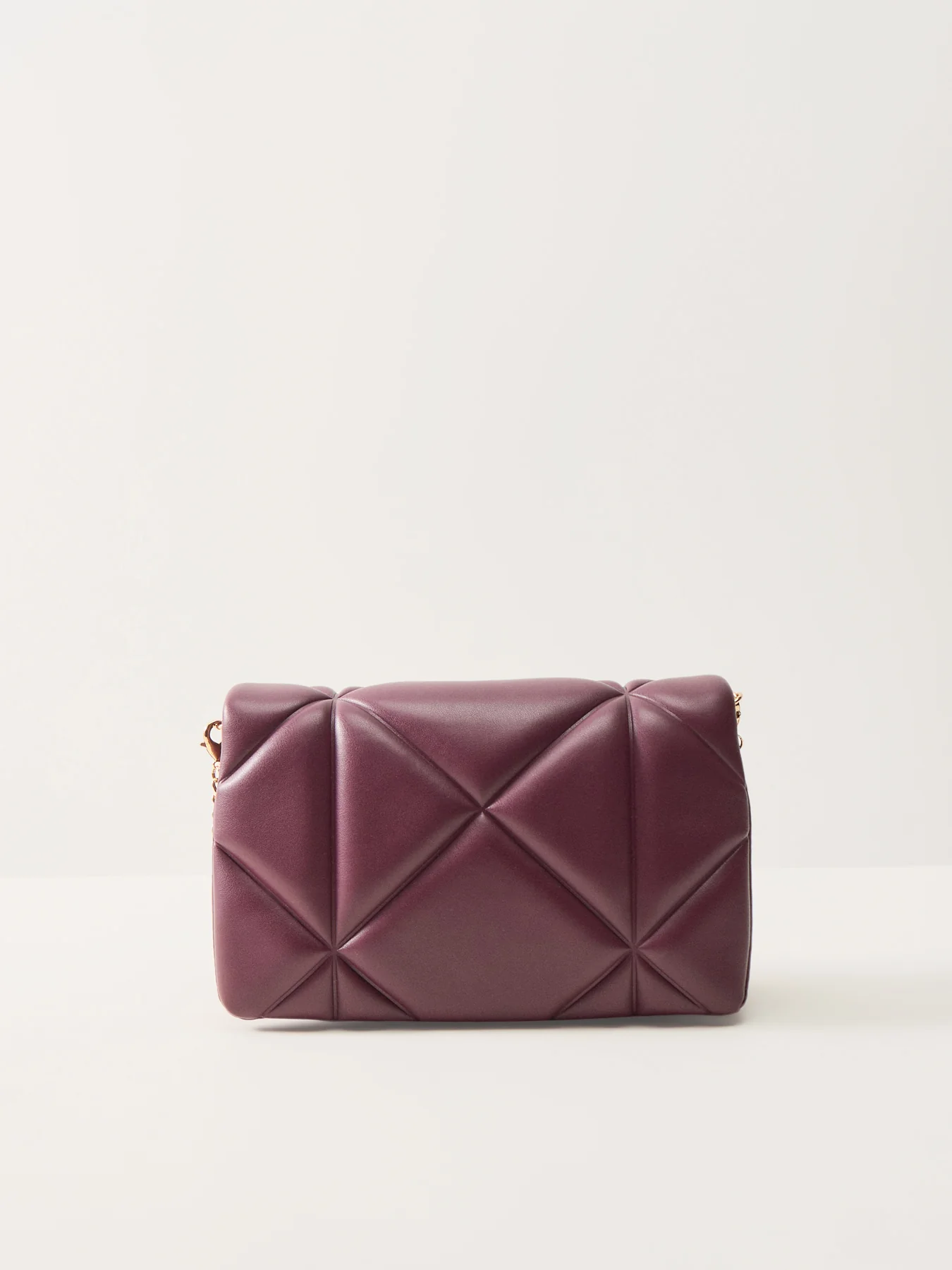 Quilted Chain Crossbody Bag Red - Image 3