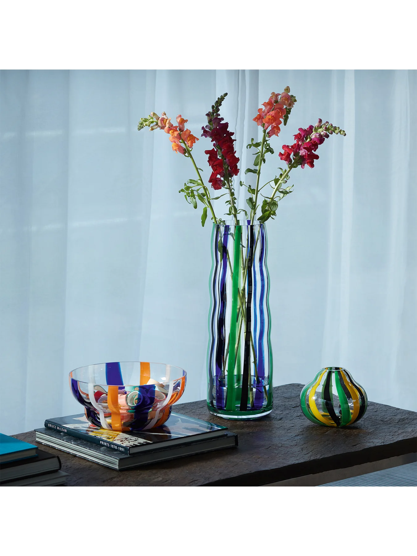 Folk Vase 42cm Blue - Image 3