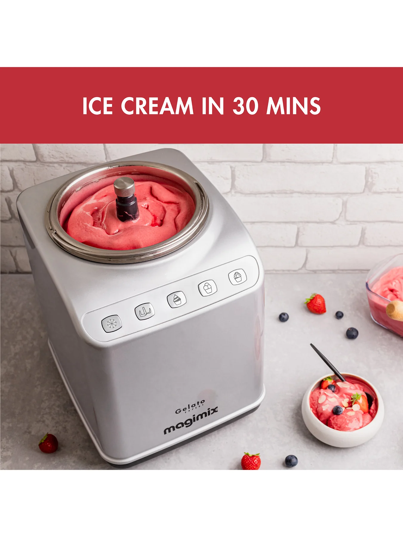Gelato Expert Ice Cream Maker Silver - Image 4