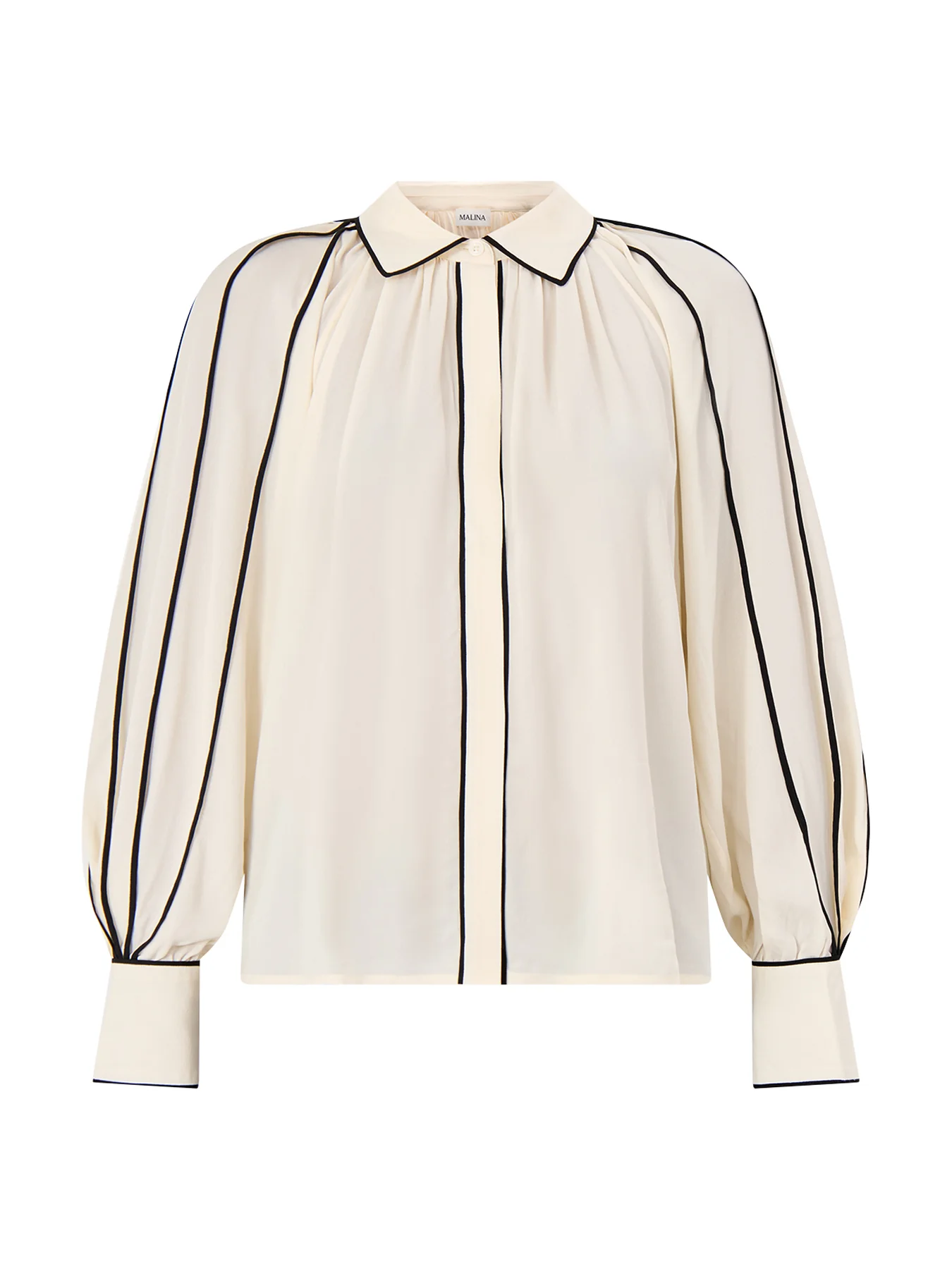 Bea Contrast Edge Chiffon Blouse