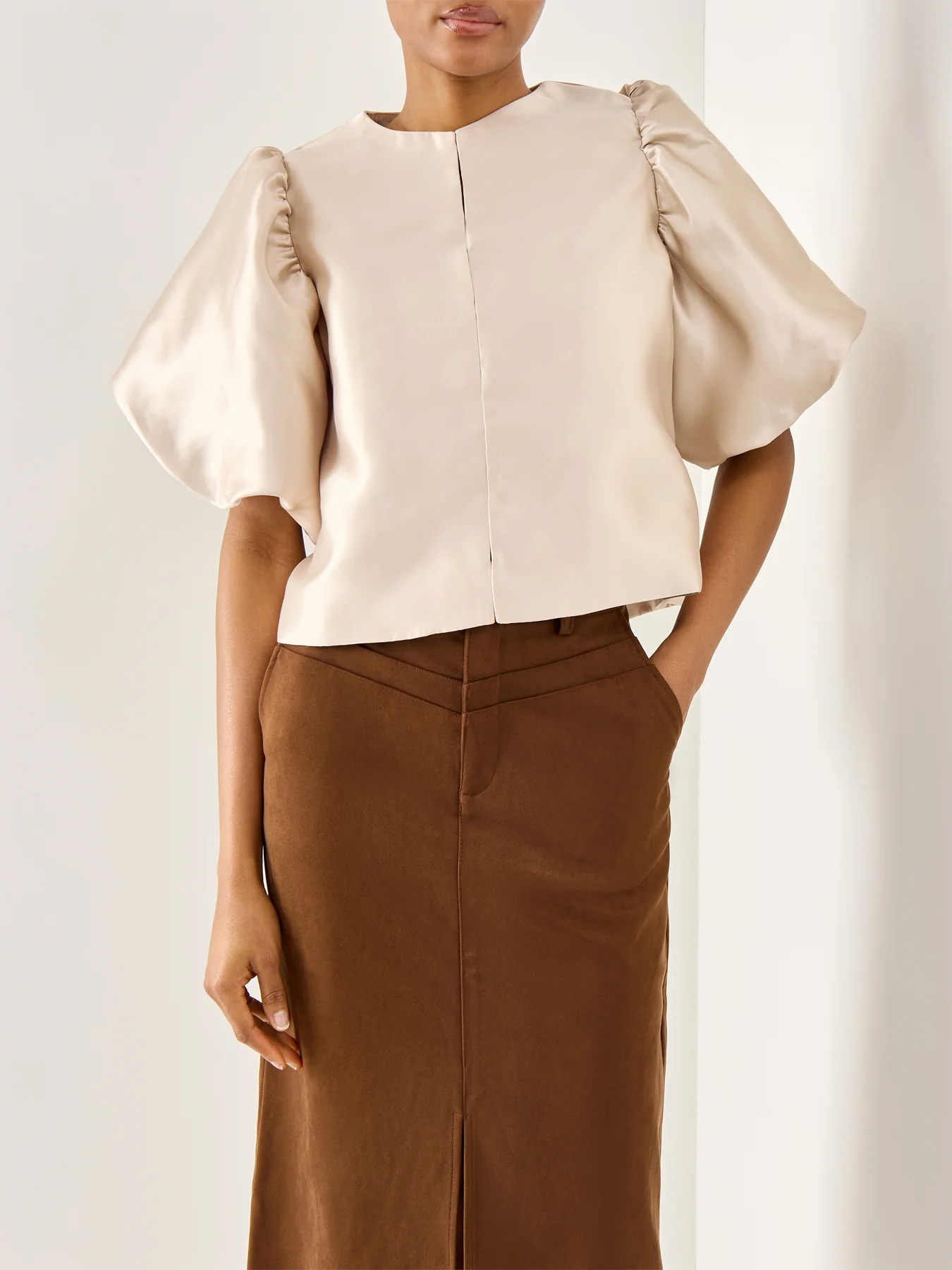Cleo Pouf Sleeve Blouse - Image 4