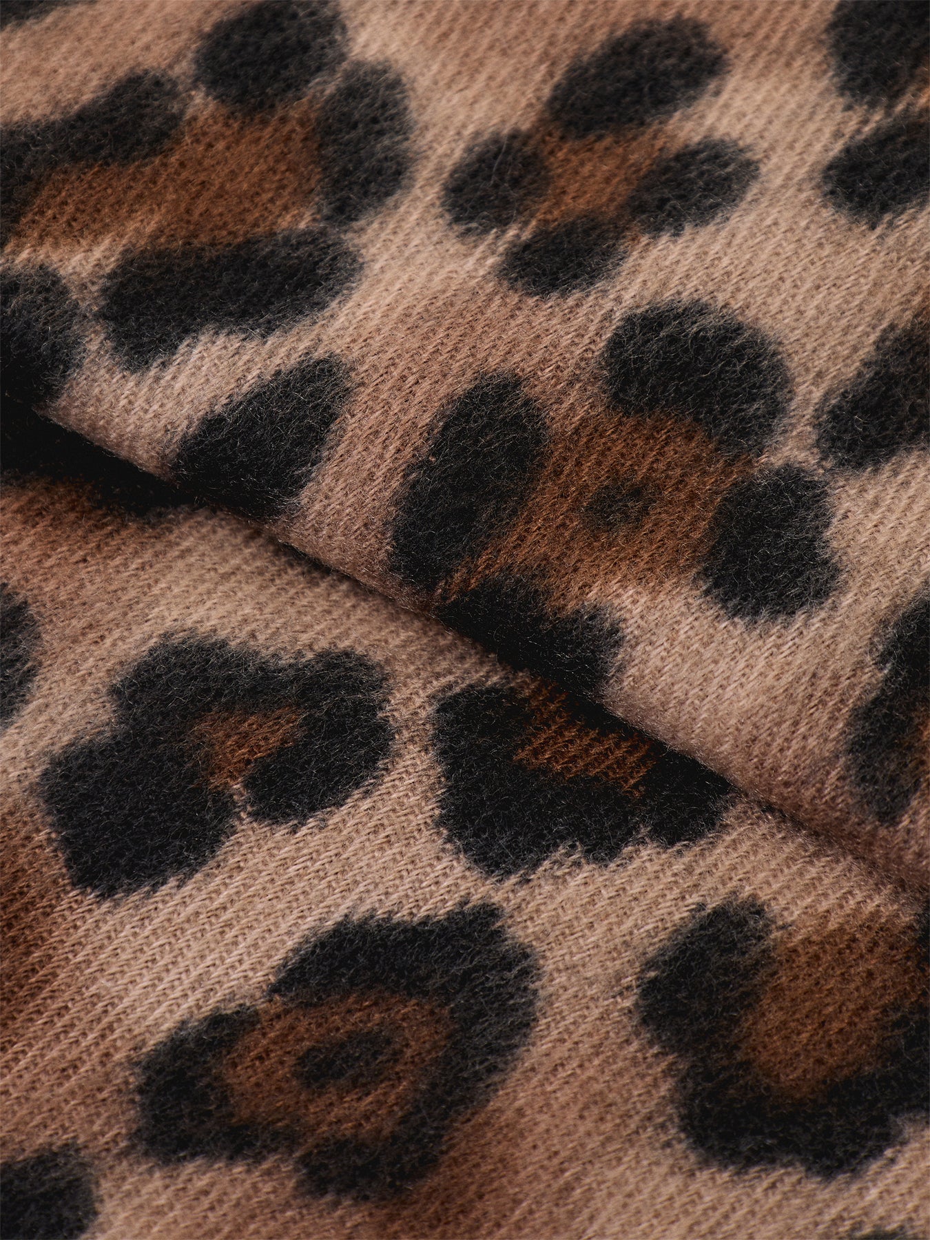 Leopard Print Scarf With Tassels - Image 3