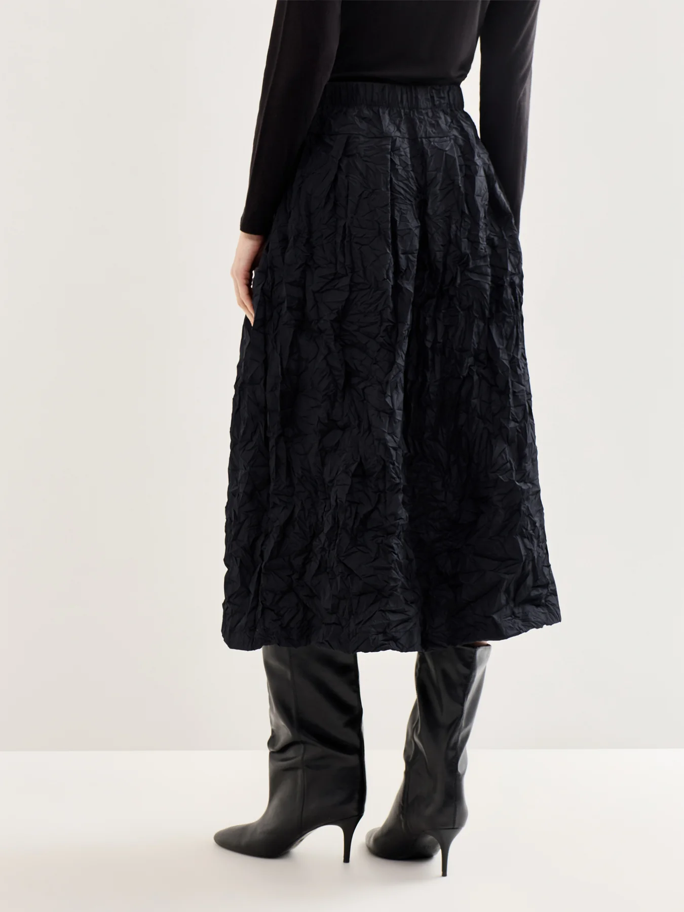 Taffeta Maxi Skirt Black - Image 5