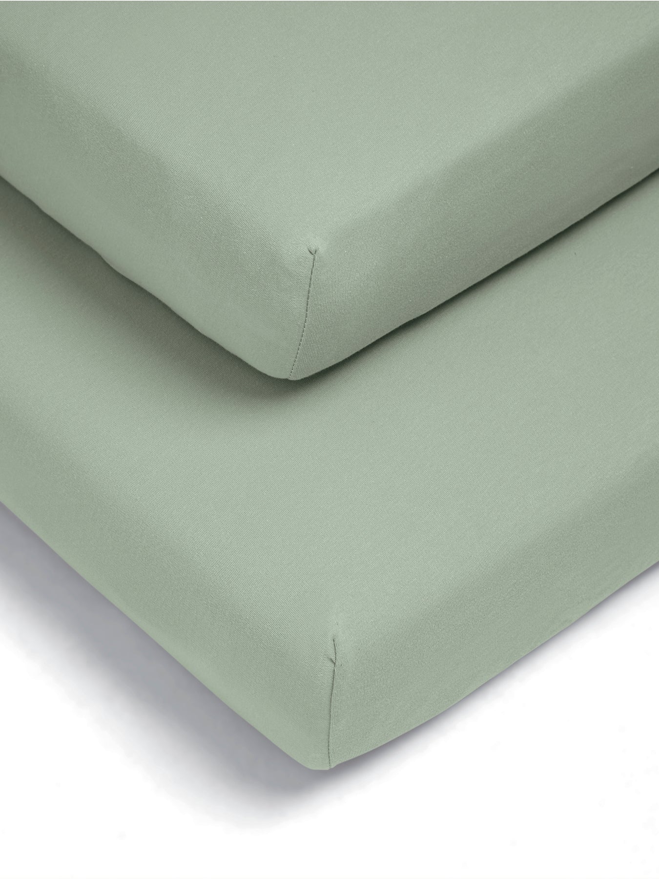 Cot Bed Fitted Sheets 2 Pack Sage - Image 5