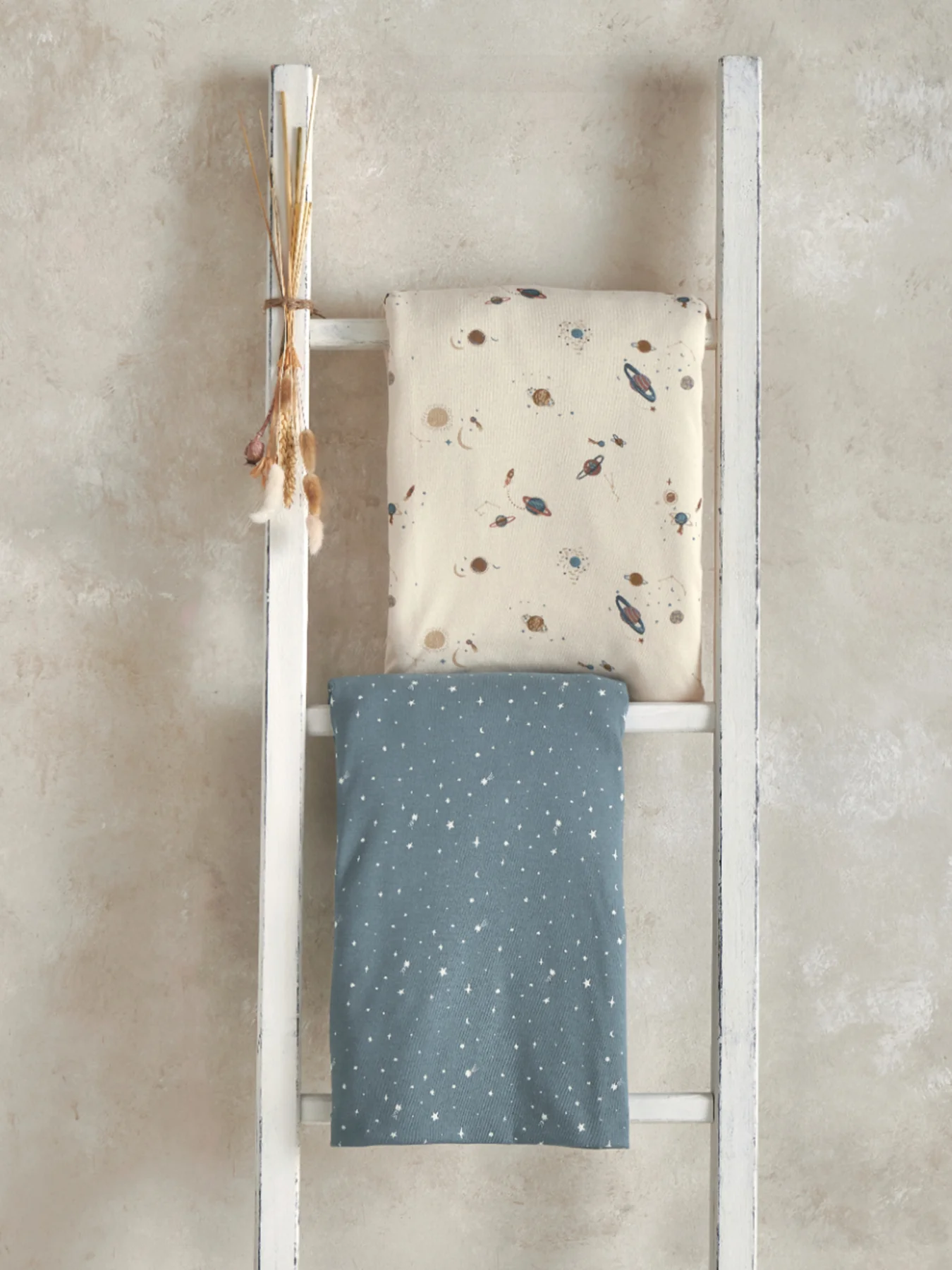 Two Cot Bed Fitted Sheets Planets Space - Image 2