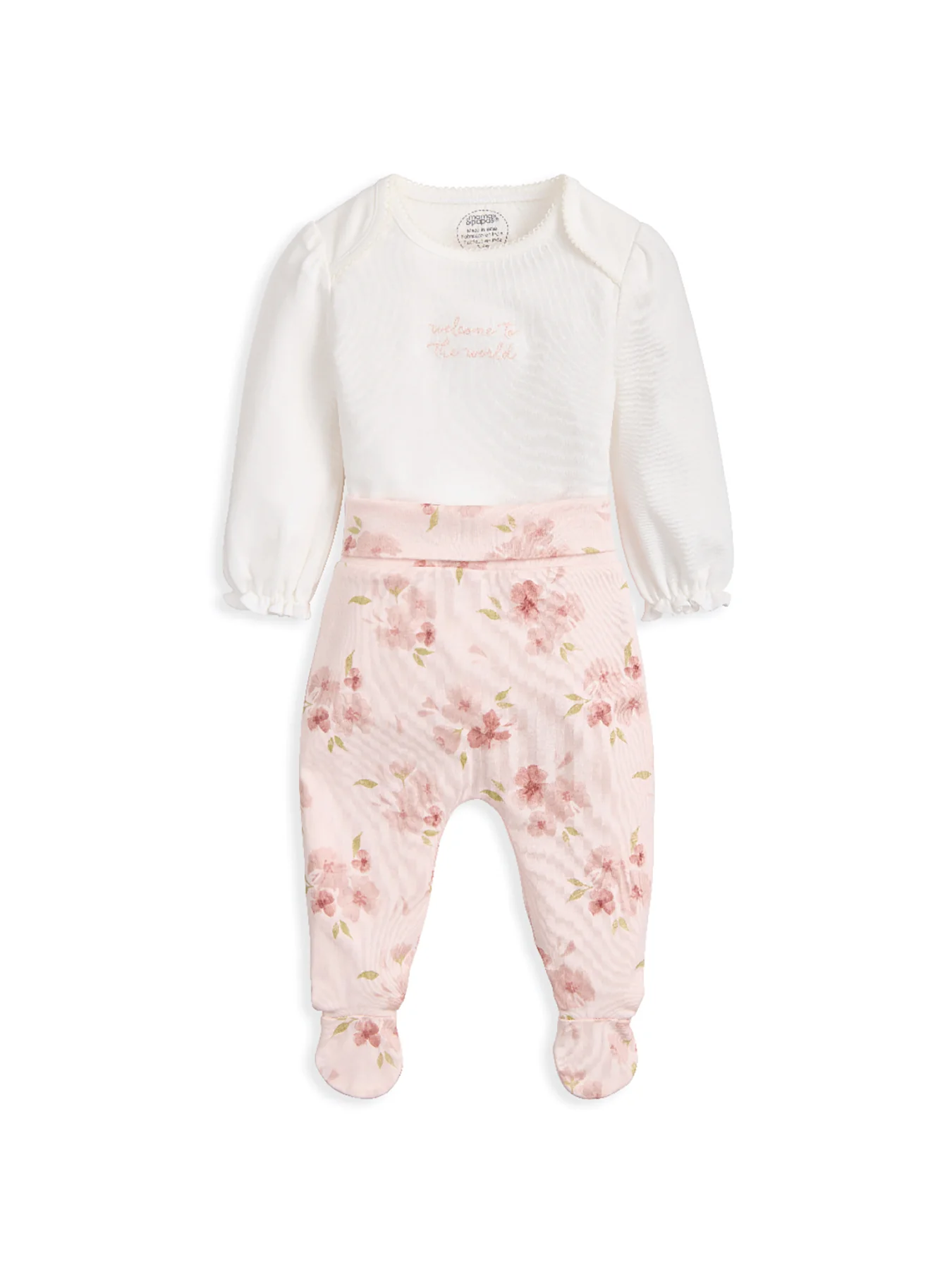 Baby Bodysuit and Legging Set Pink