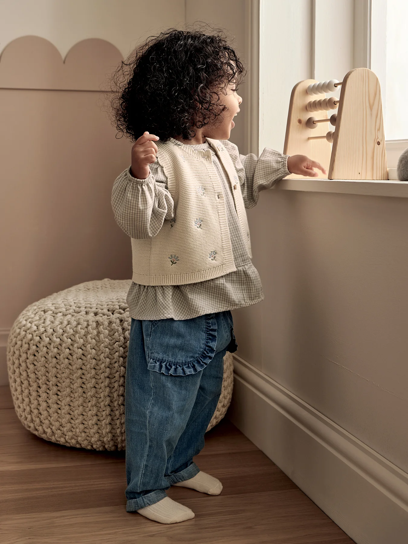 Baby Waistcoat and Top Set Cream - Image 3