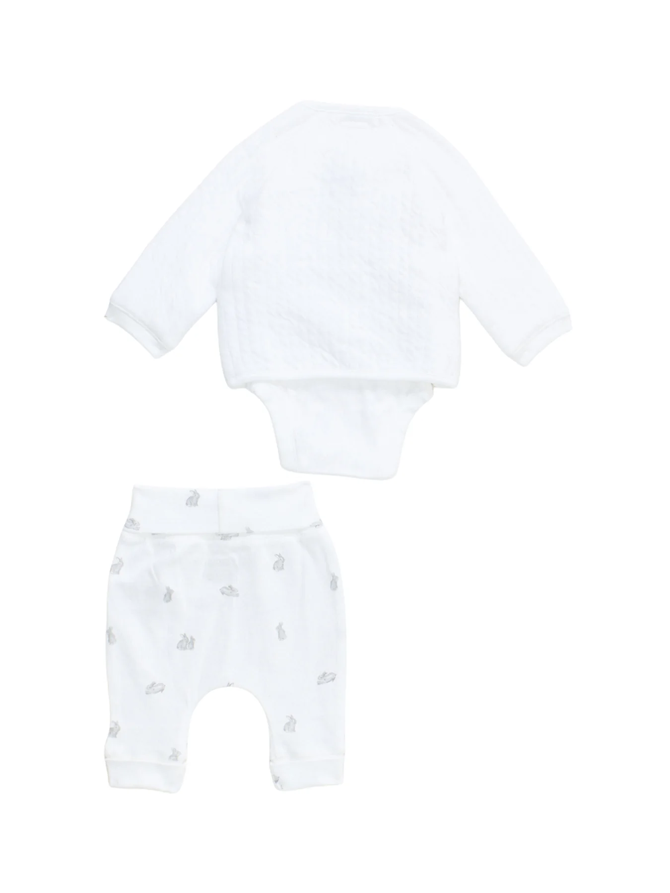 Baby Quilted Jacket Set White - Image 2