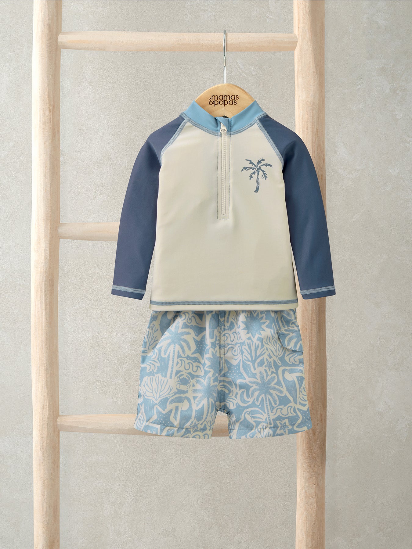 Baby Board Short Two Piece Set Blue - Image 2