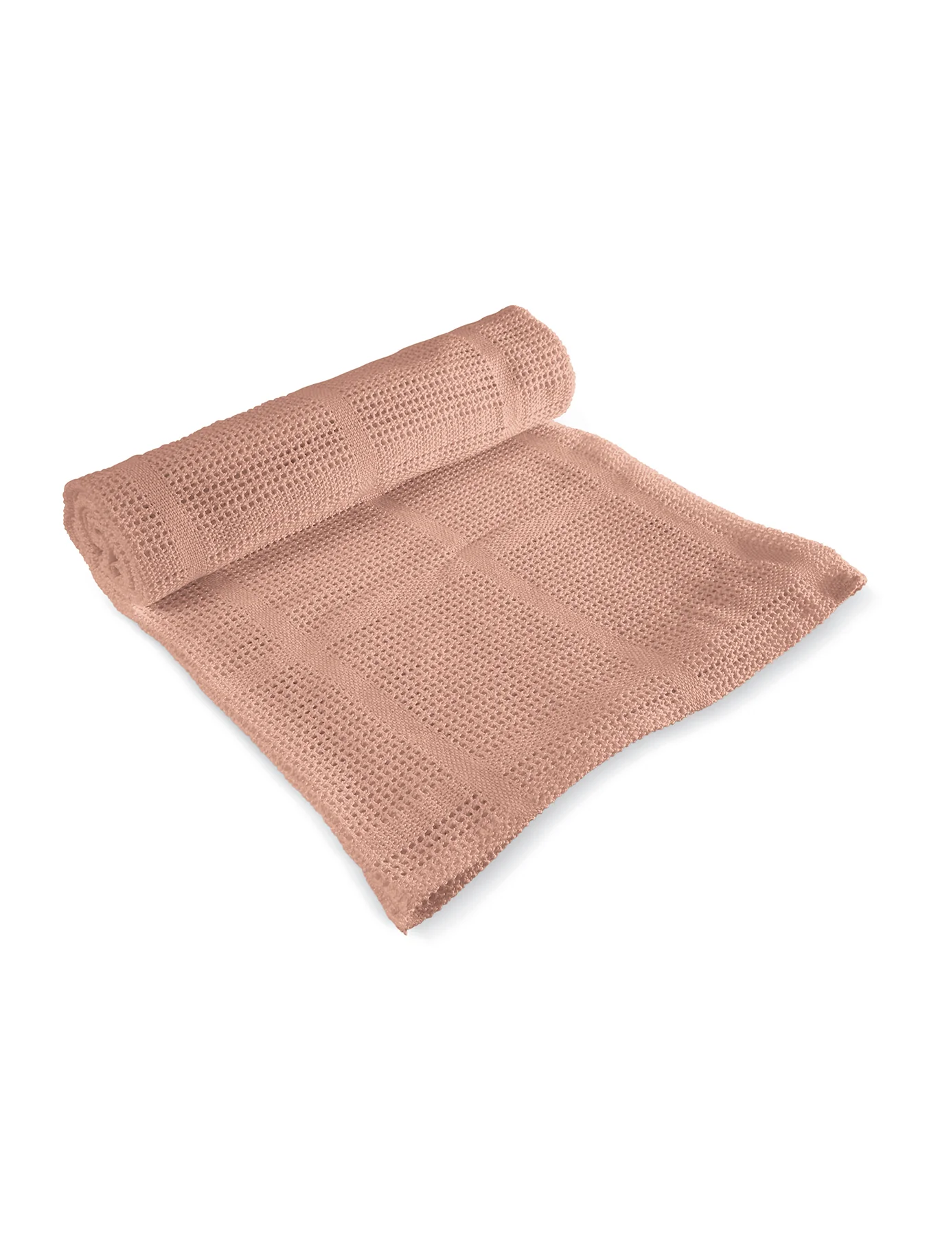 Cellular Cot Bed Blanket Pink - Image 6