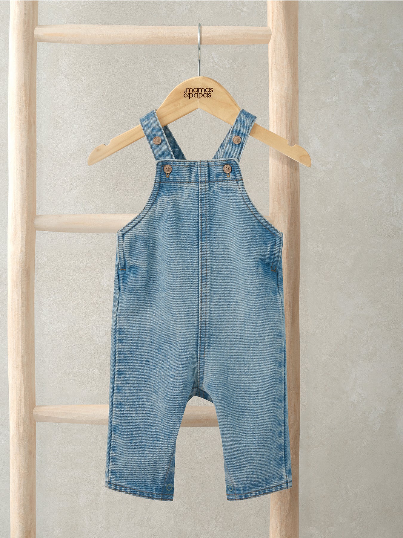 Baby Denim Dungaree Blue - Image 2