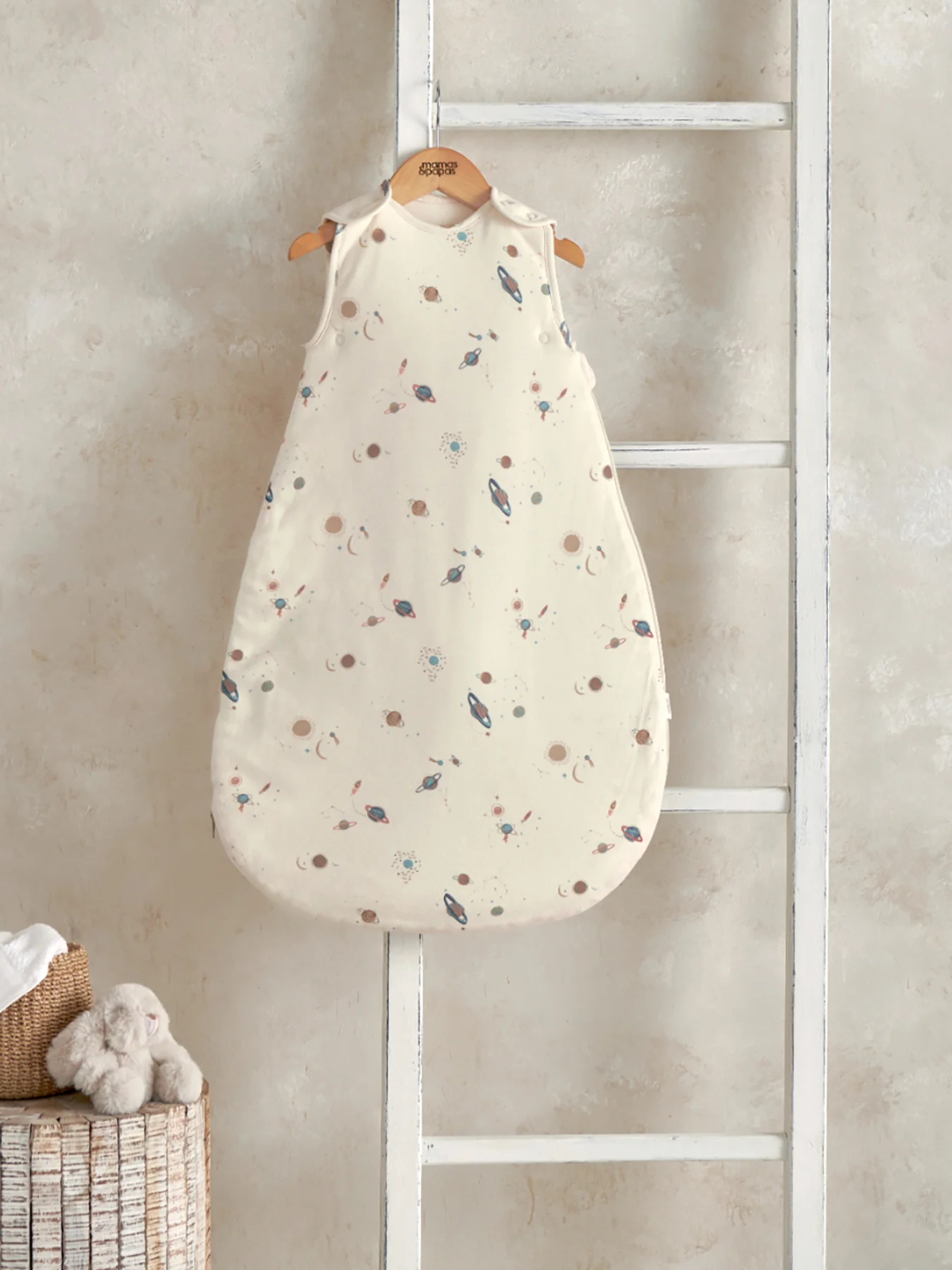 Baby Sleeping Bag Space Print Blue - Image 2