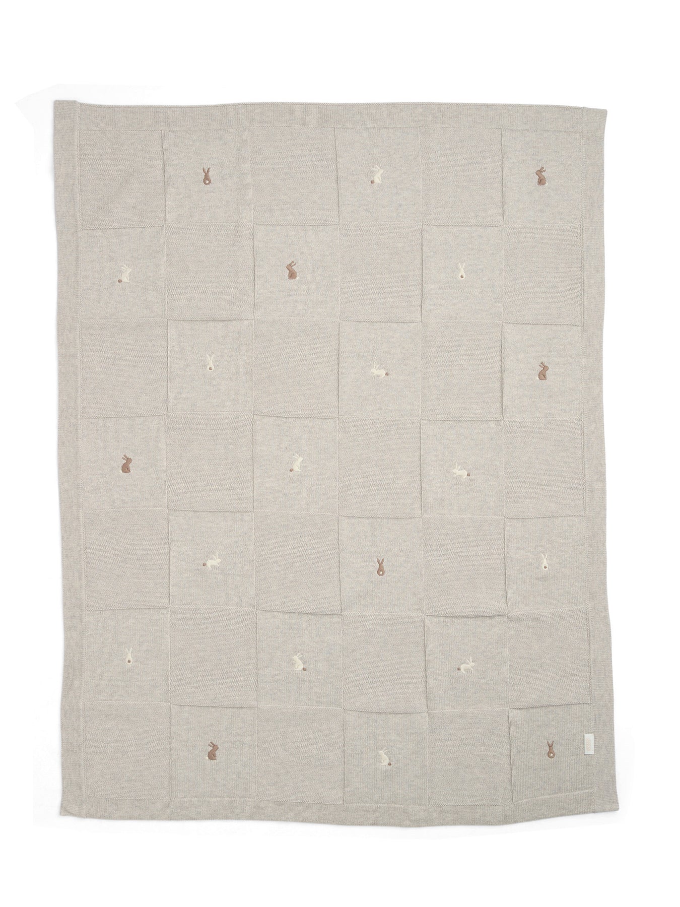 Knitted Blanket Bunny Grey - Image 4