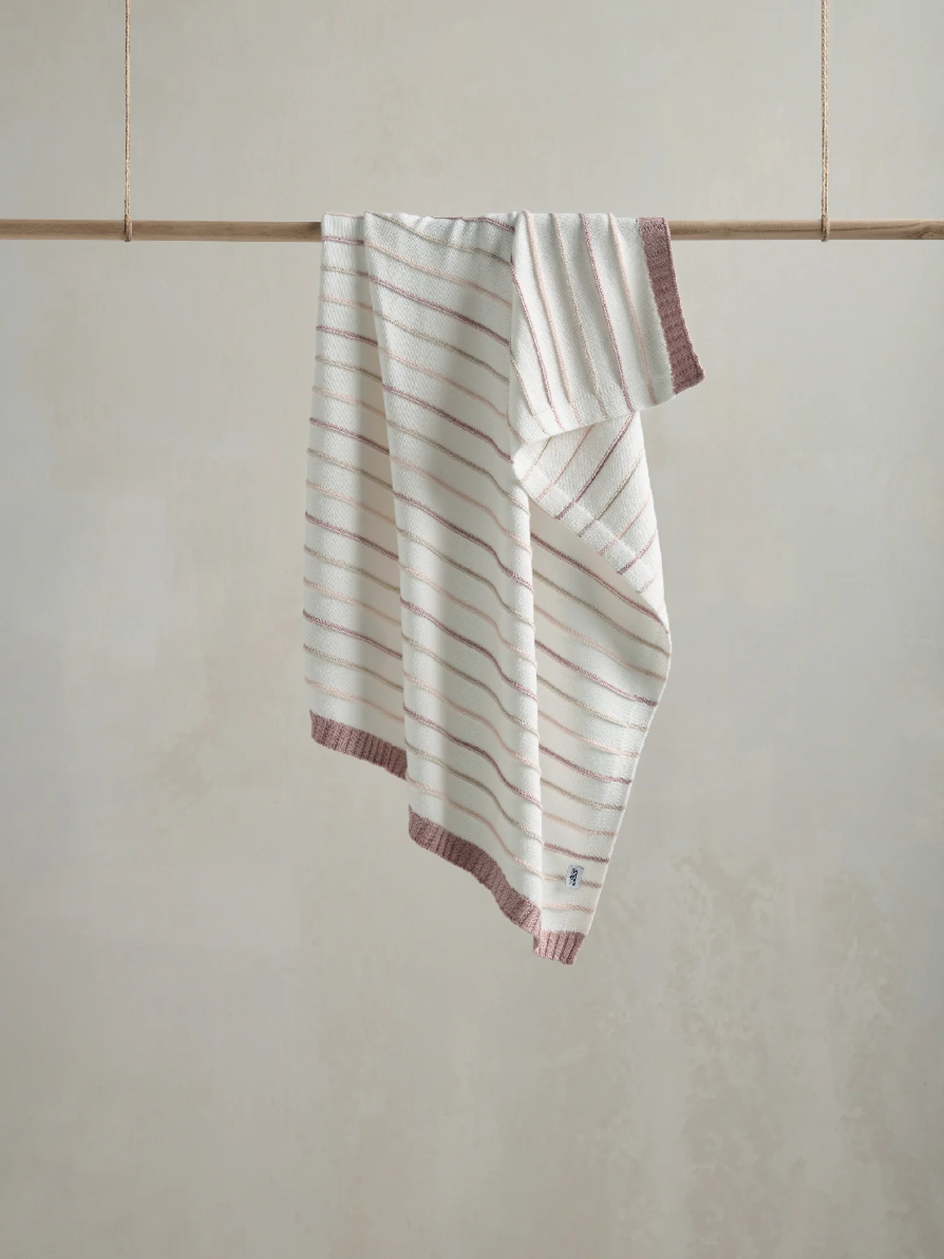 Knitted Blanket Multi Stripe - Image 3