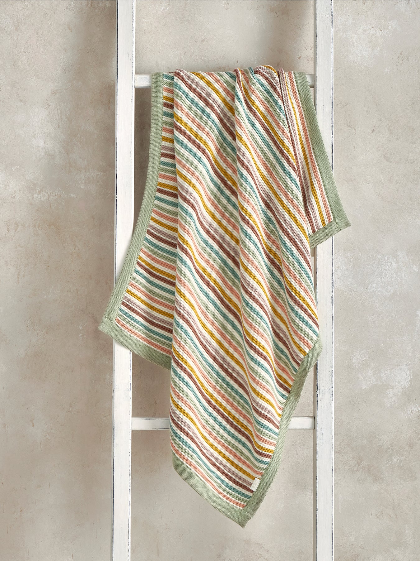 Baby Knitted Blanket Stripe Orchard - Image 2