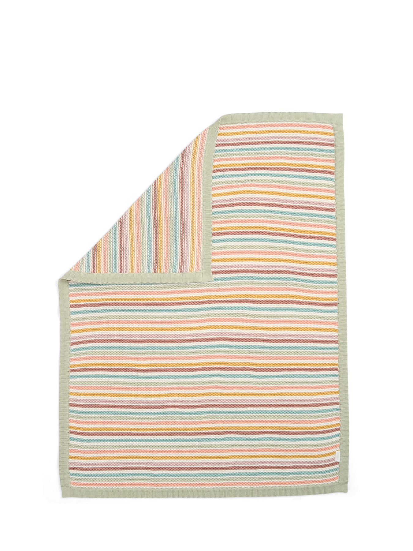 Baby Knitted Blanket Stripe Orchard - Image 3