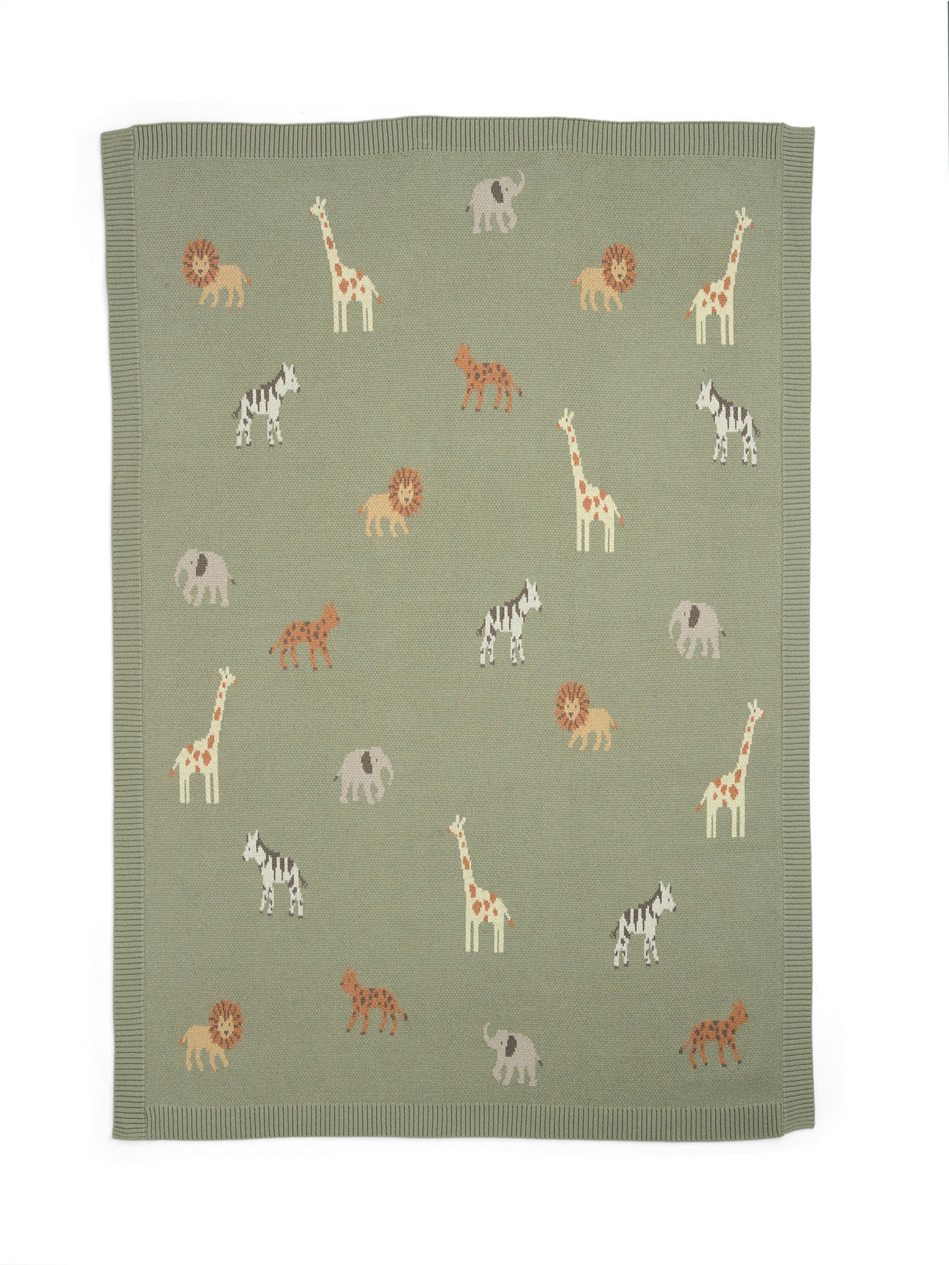 Knitted Blanket Safari Sage - Image 4