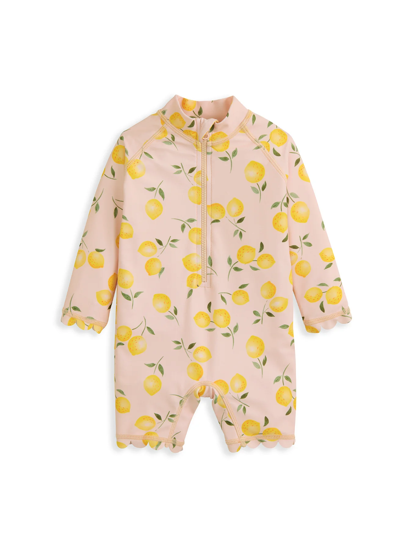 Baby Lemon Print Rashsuit Pink
