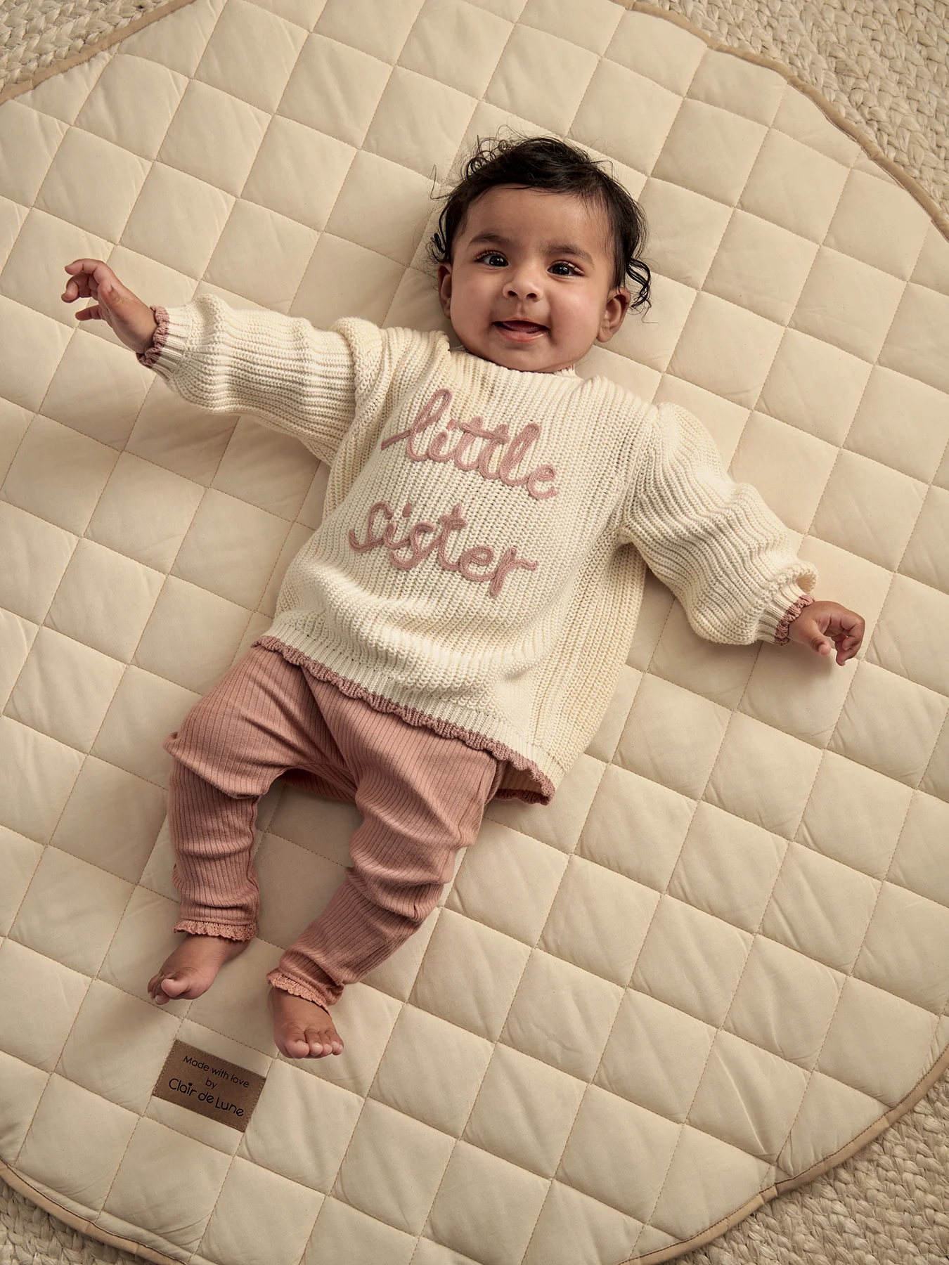 Baby Little Sister Jumper Pink - Image 3