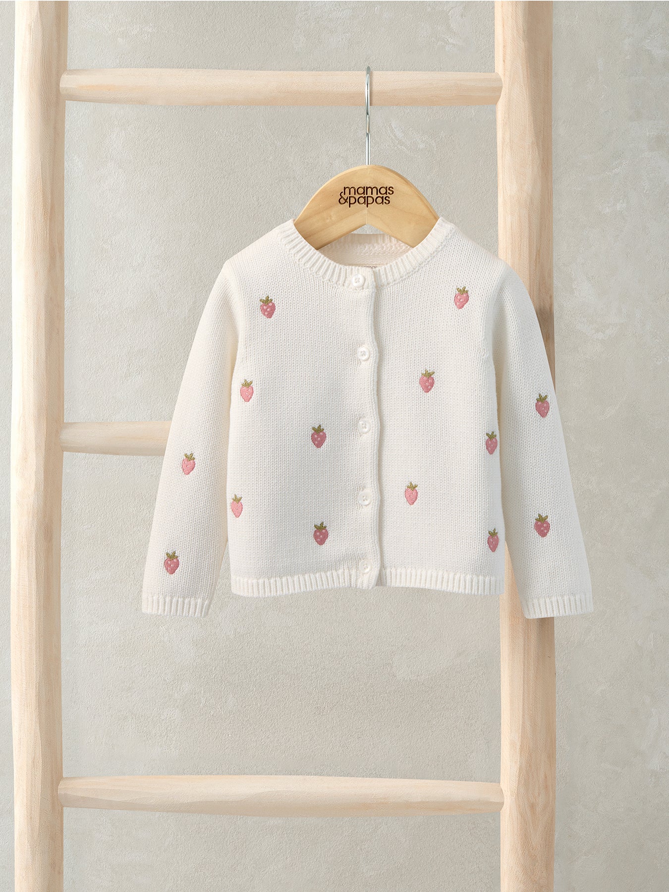 Baby Strawberry Cardigan Pink - Image 2