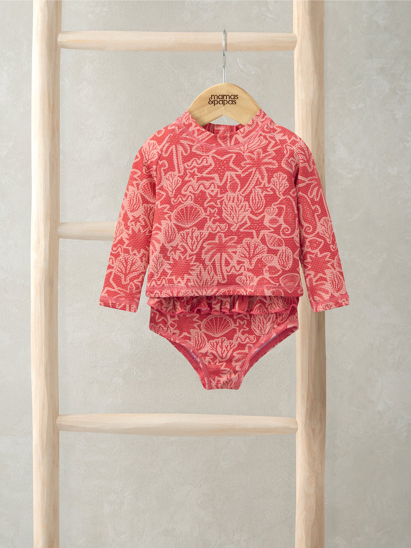 Baby Seahorse Print Two Piece Set Pink - Image 2