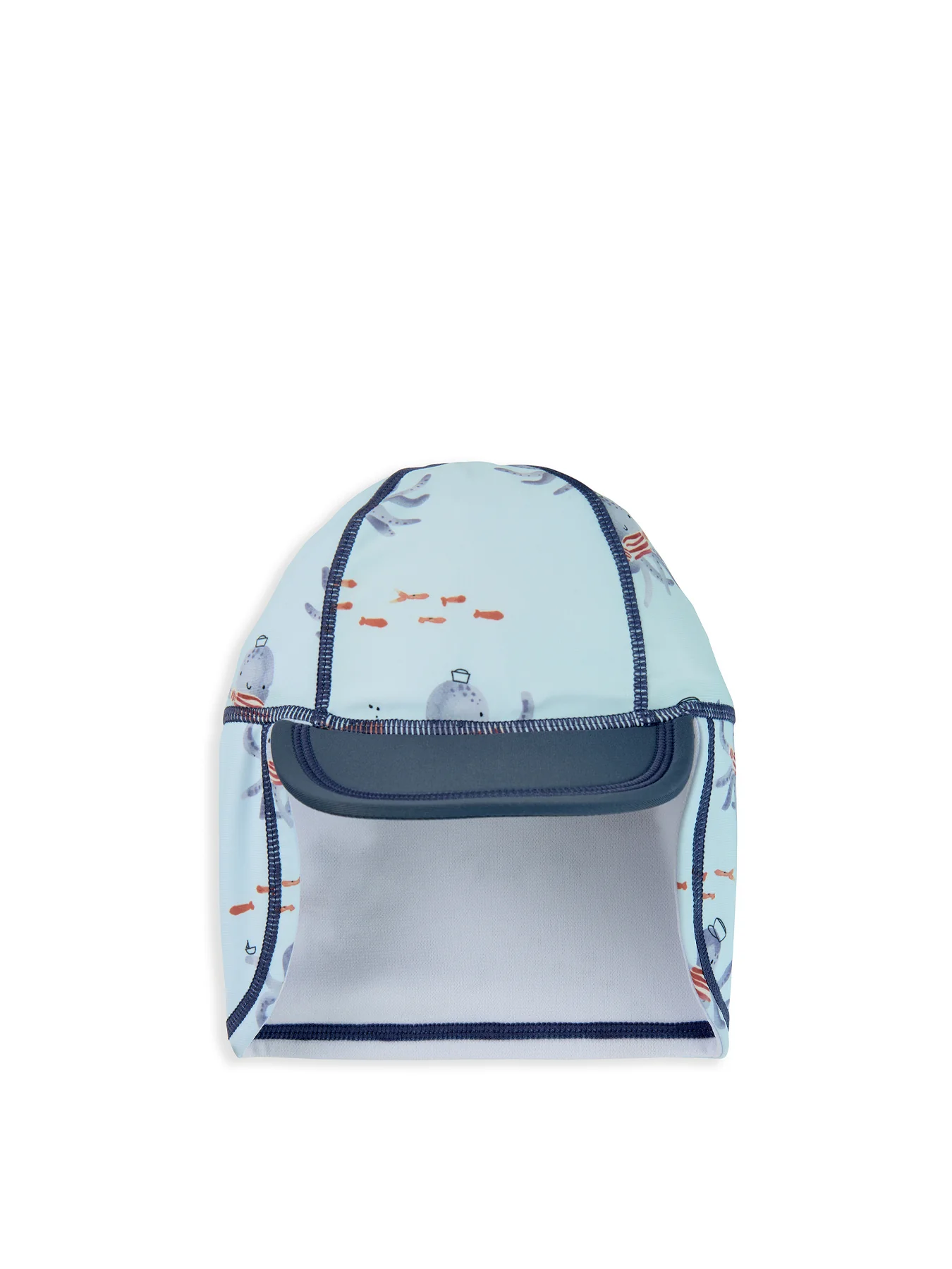 Baby Squid Print Swim Hat Blue