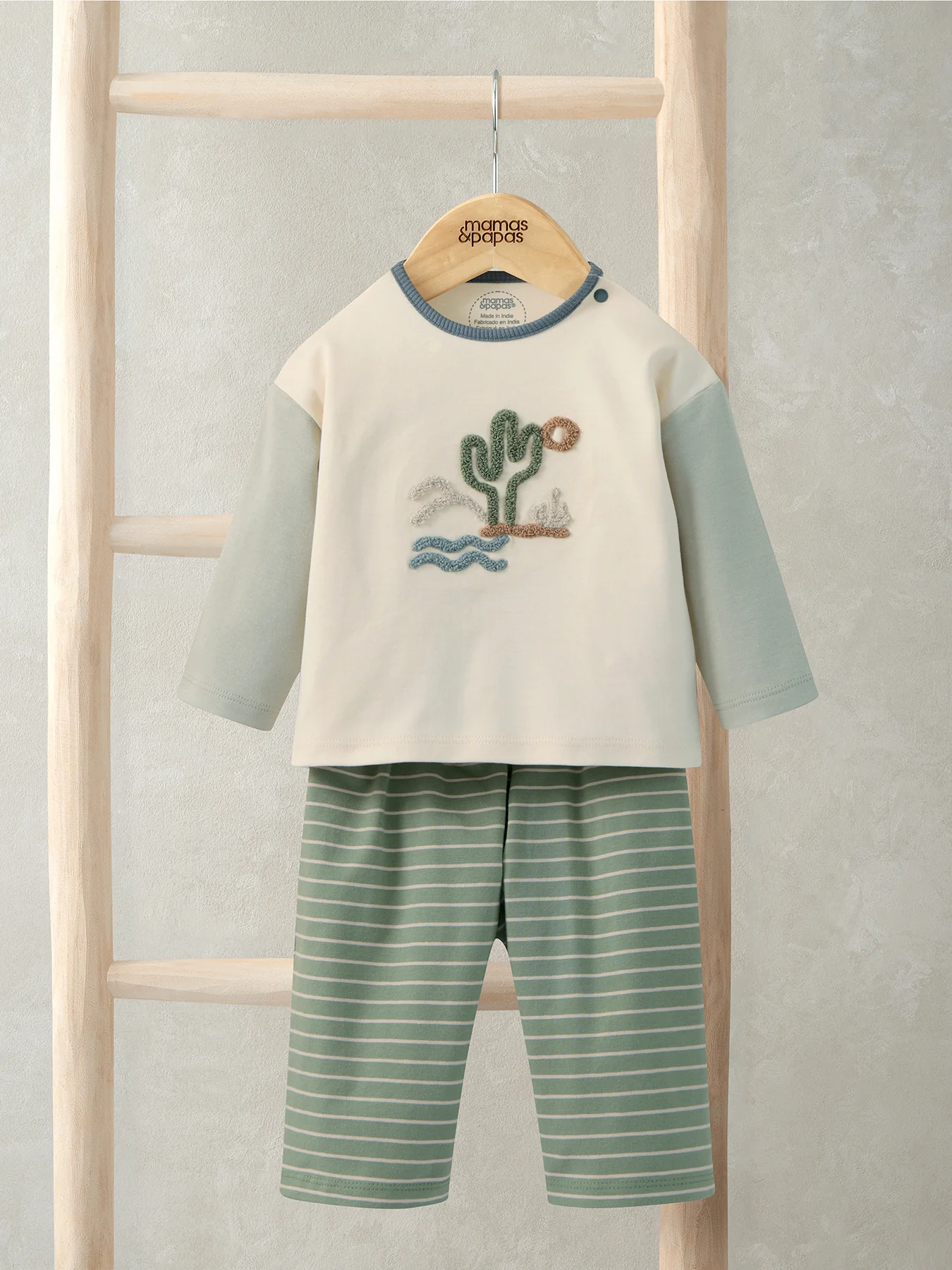 Baby T-Shirt and Trouser Set Green - Image 2
