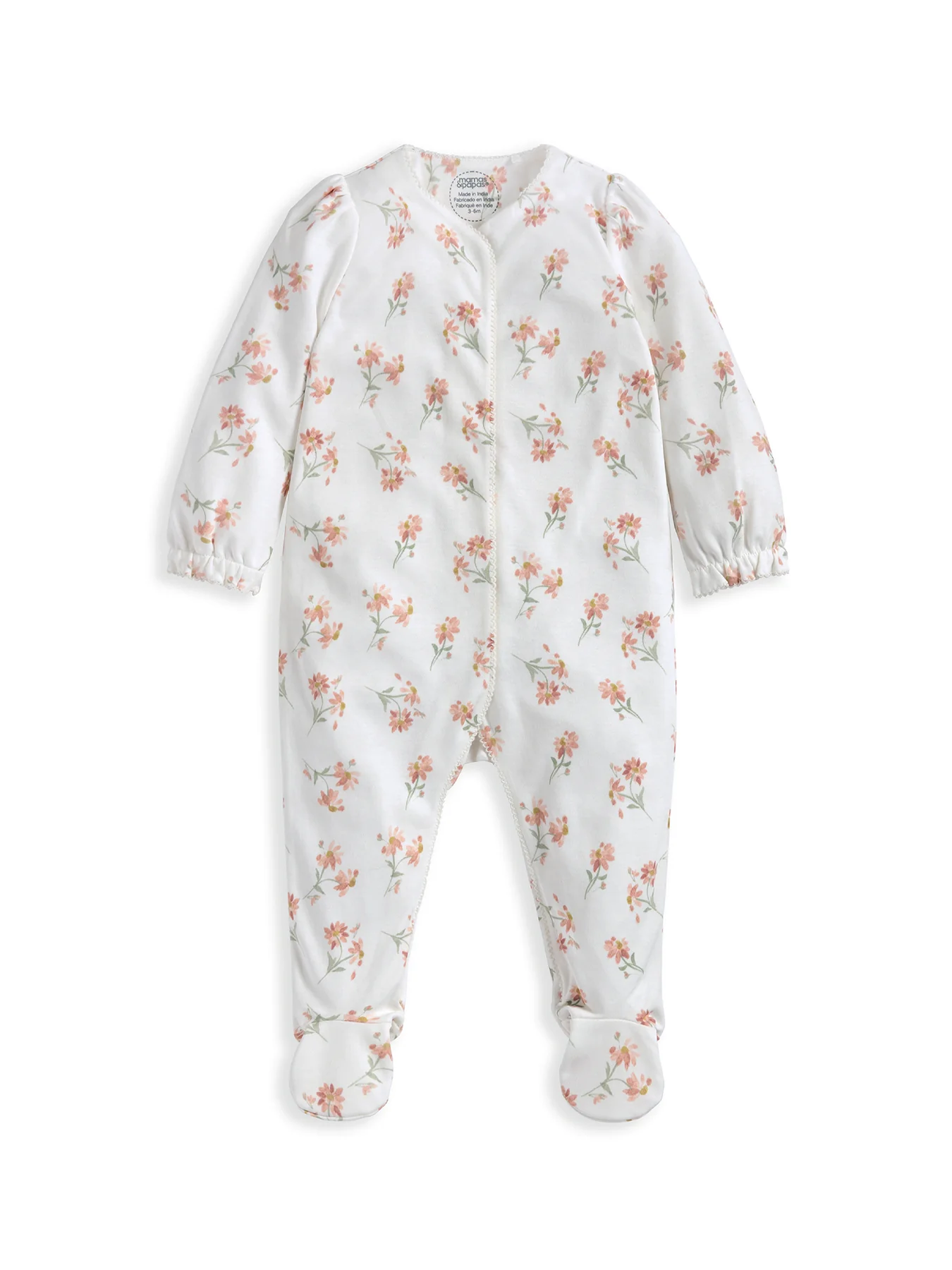 Baby Watercolour Floral All-In-One Pink