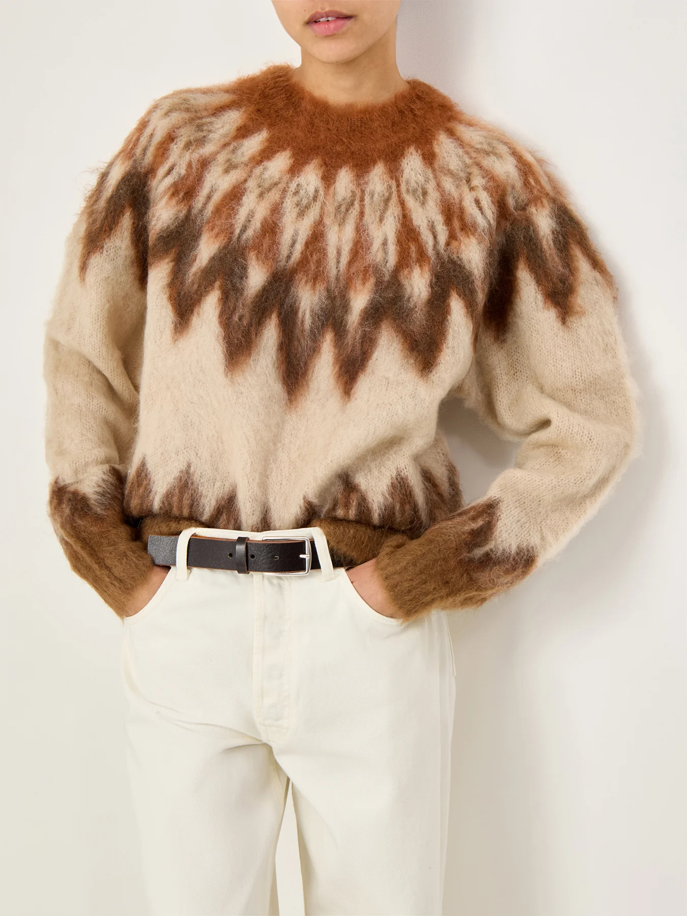 Natania Fair Isle Knit Rust - Image 4