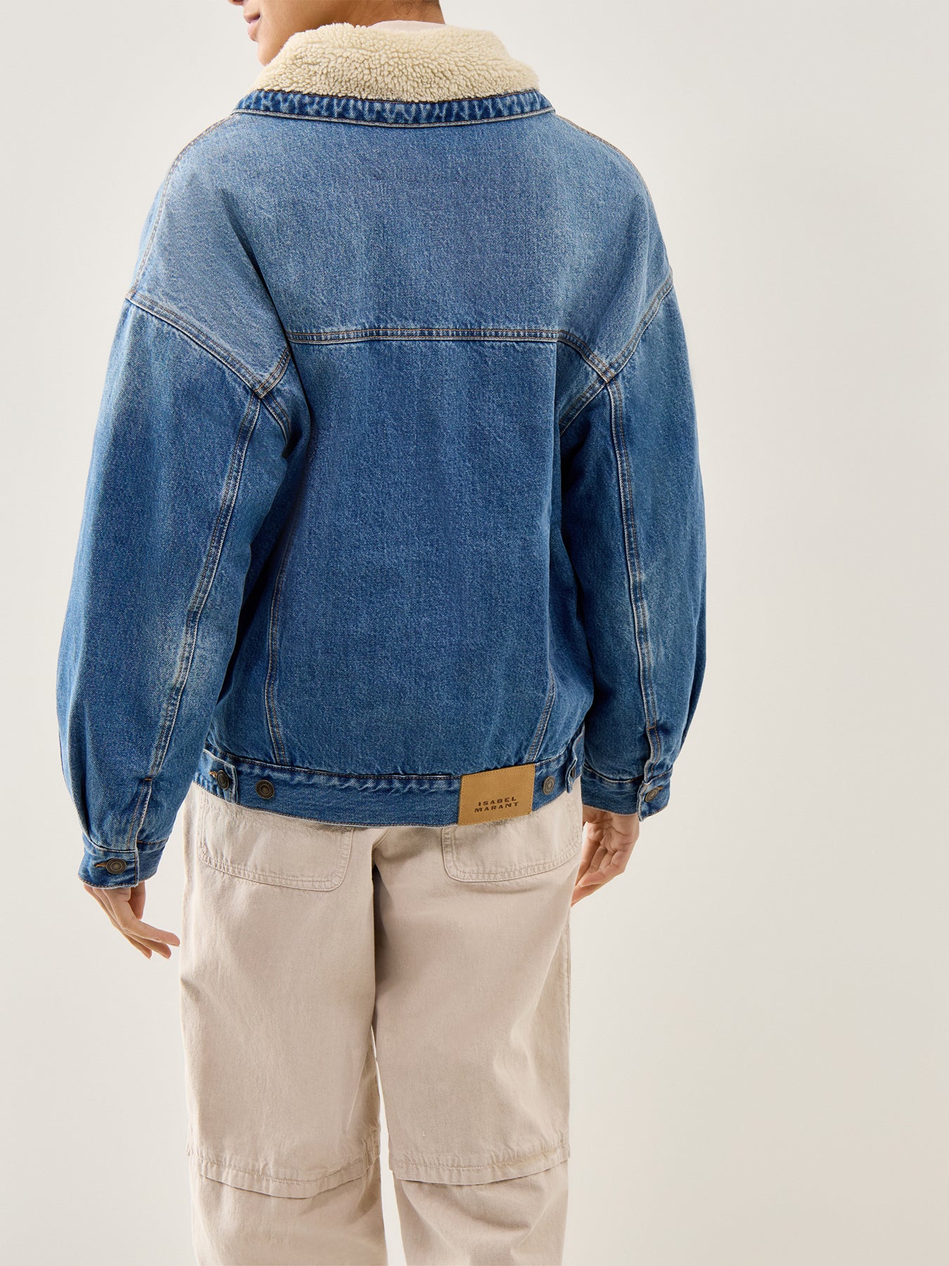 Pimia Oversized Denim Jacket Blue - Image 5