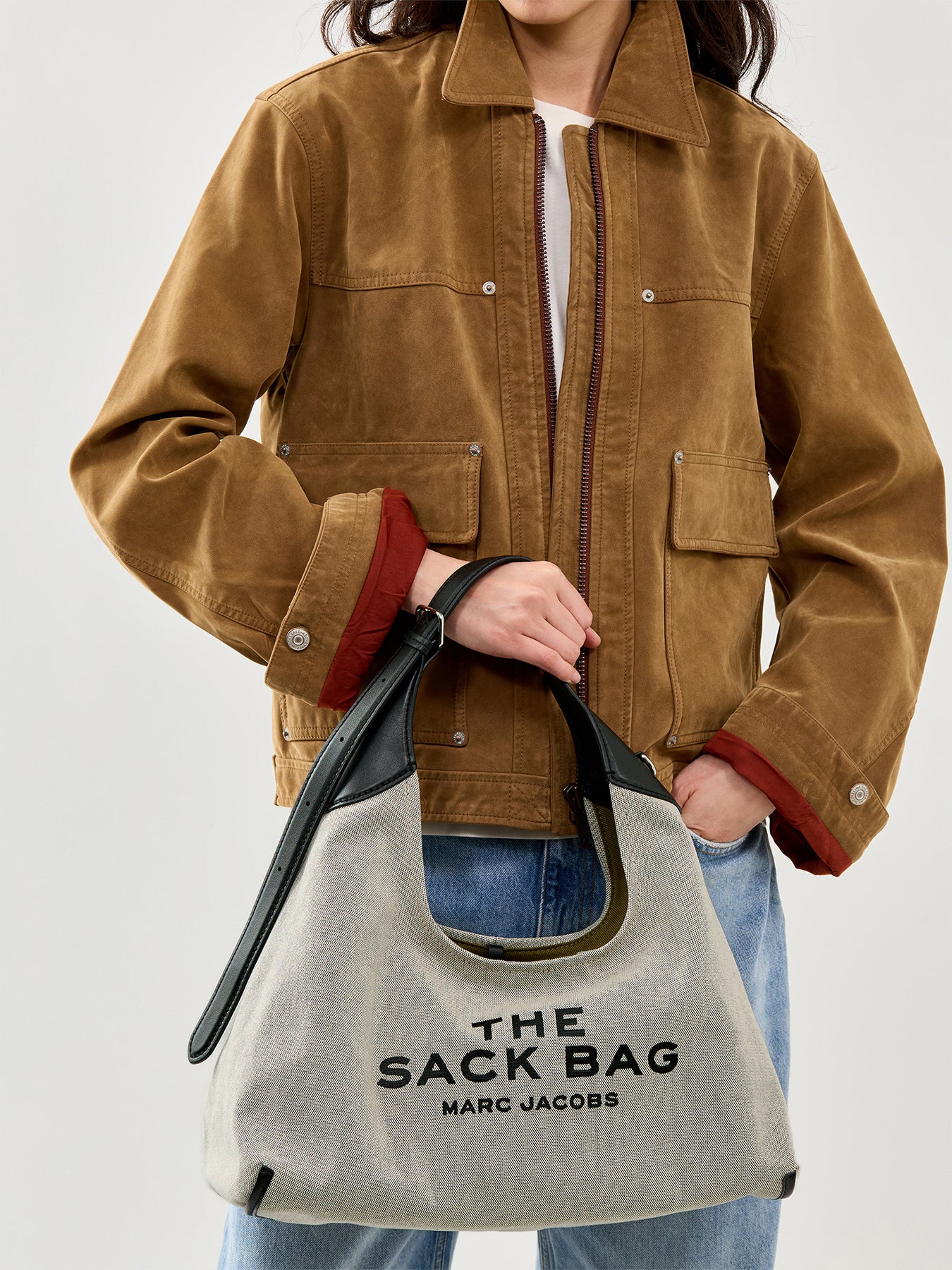 Belted Sack Tote Bag Multi - Image 2