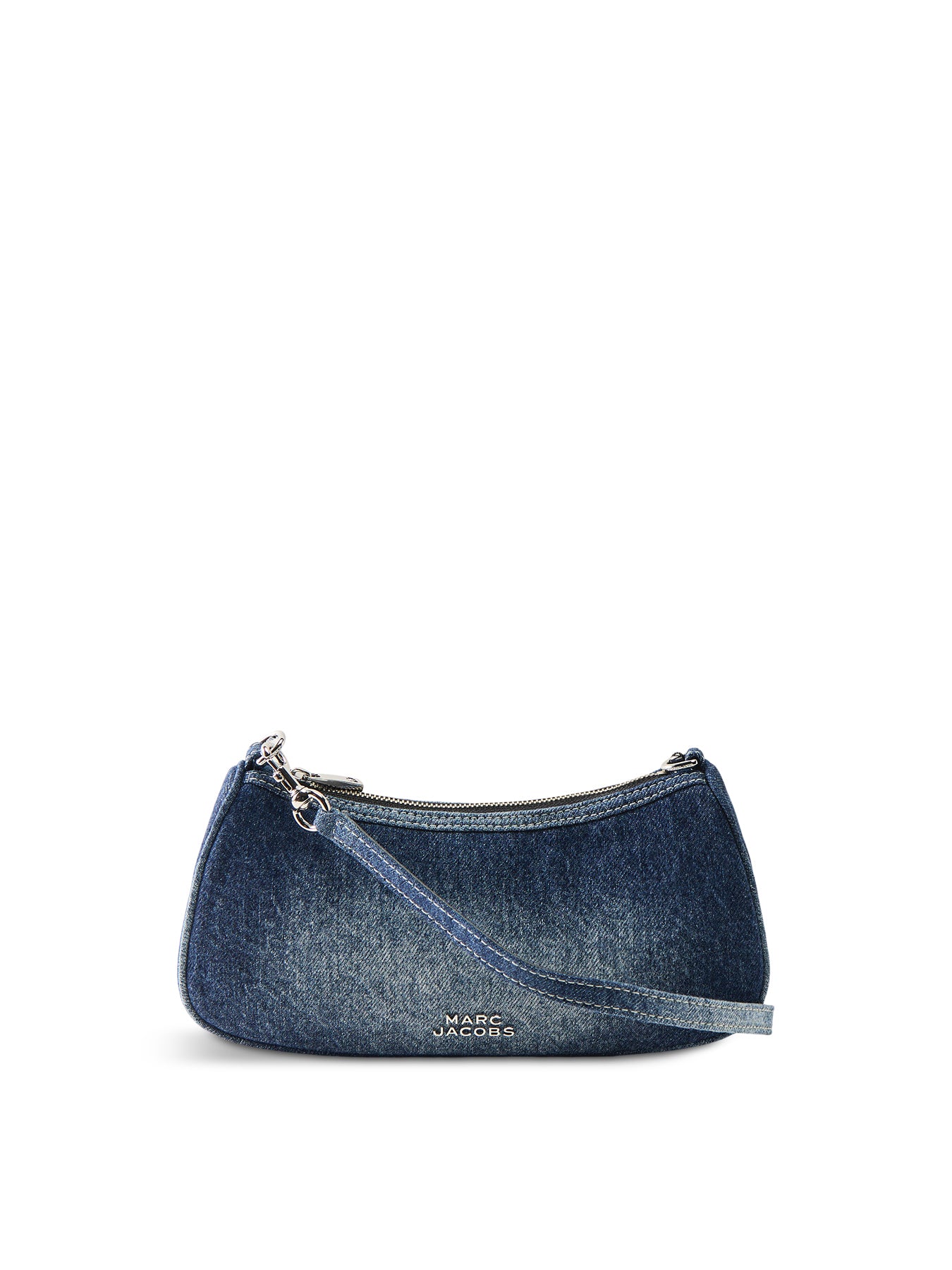 Denim Charm Shoulder Bag Blue