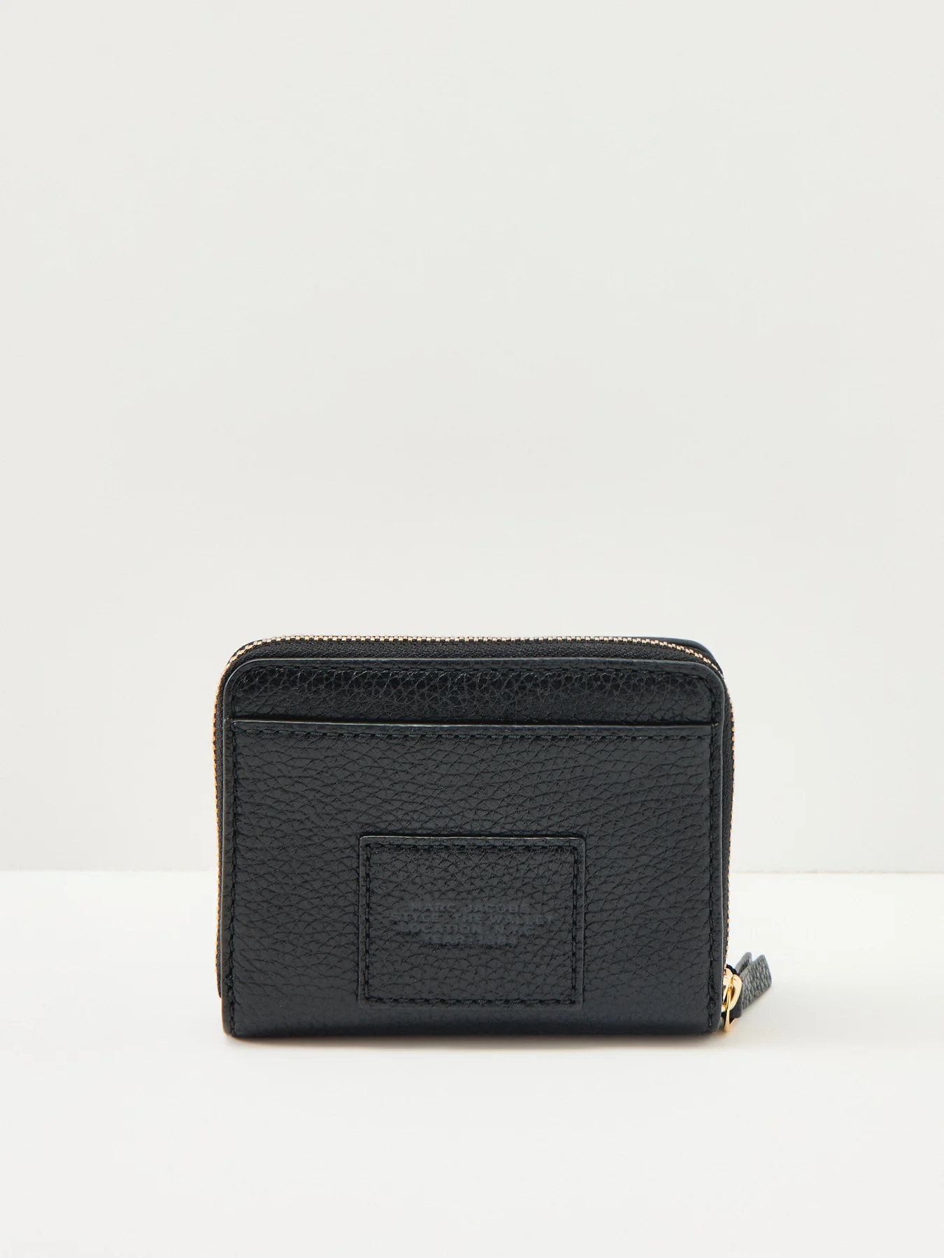 Leather Mini Compact Wallet Black - Image 2