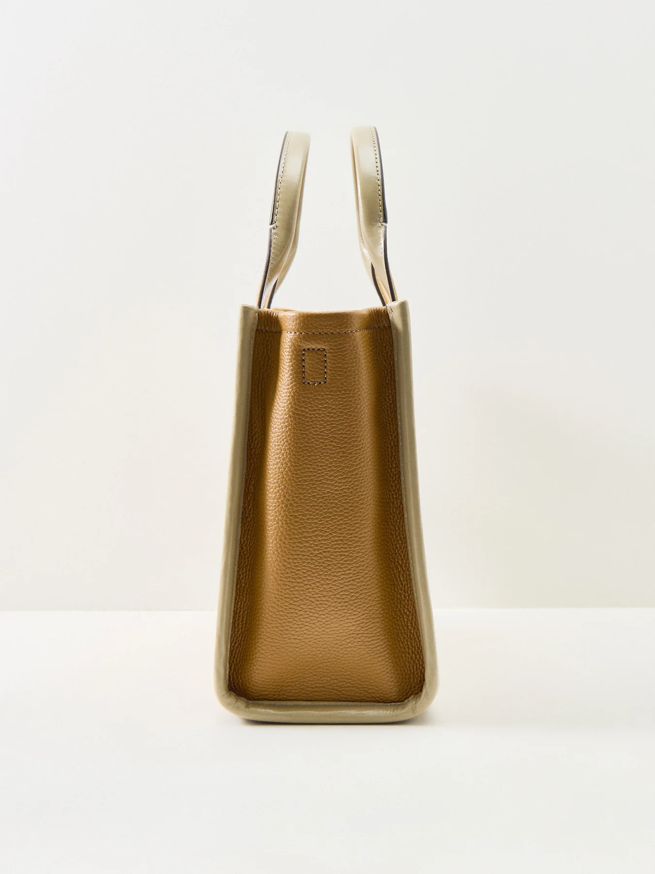 Medium Suede Tote Bag Tan - Image 4