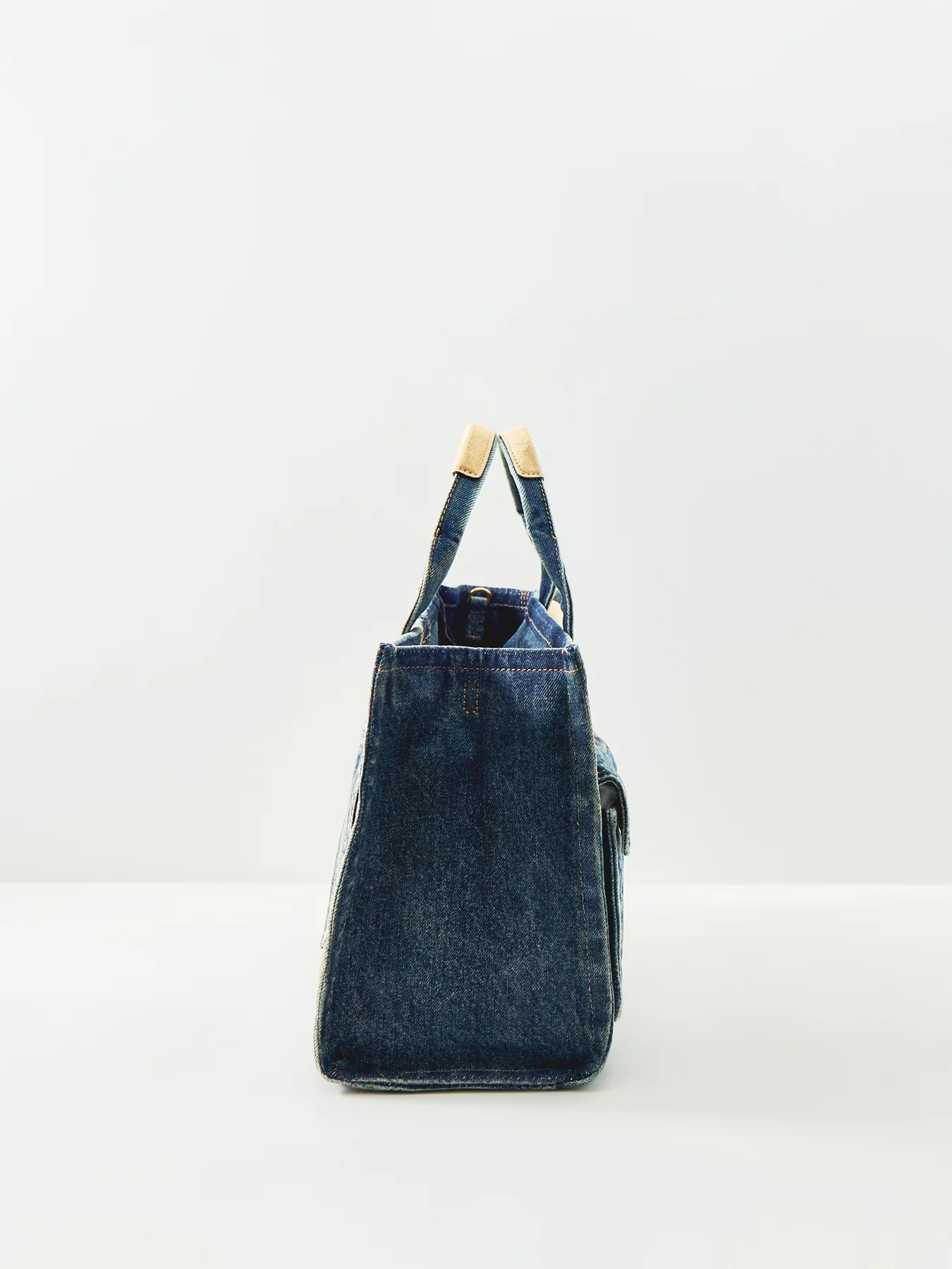 The Denim Suede Medium Tote Bag - Image 4