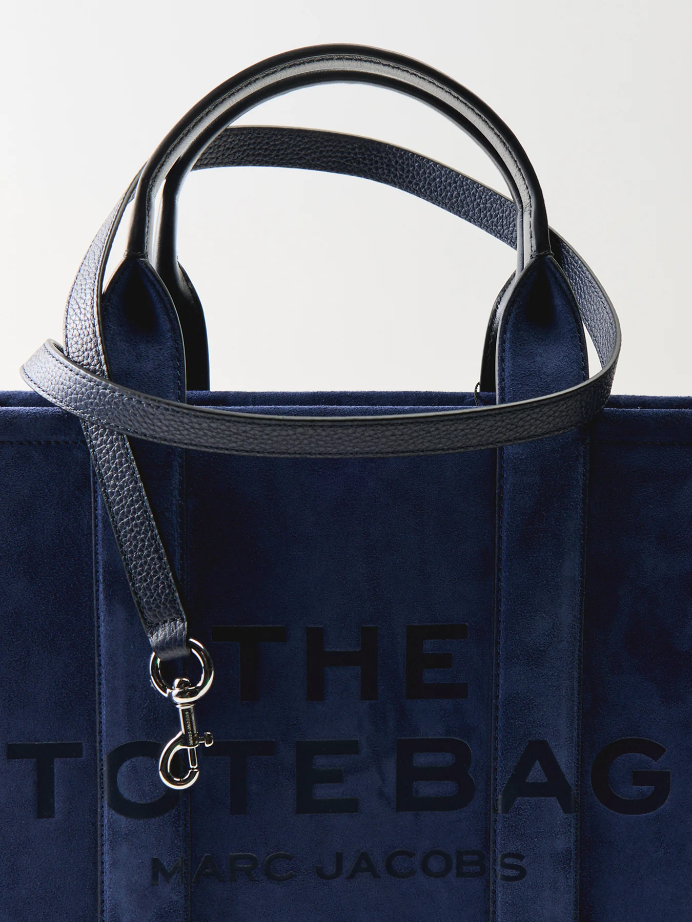 Suede Tote Bag Blue - Image 5