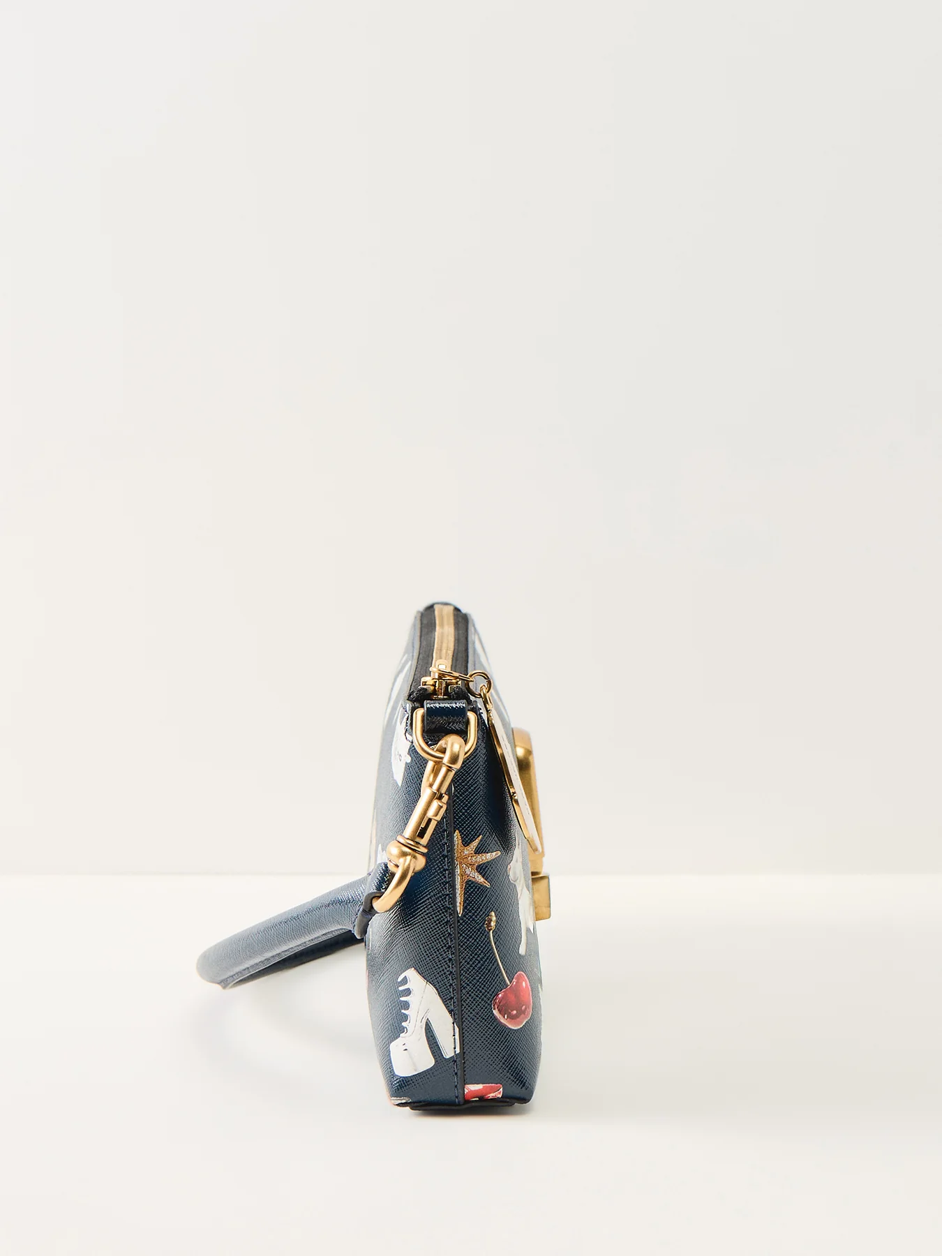 Printed Pochette Bag Blue - Image 4