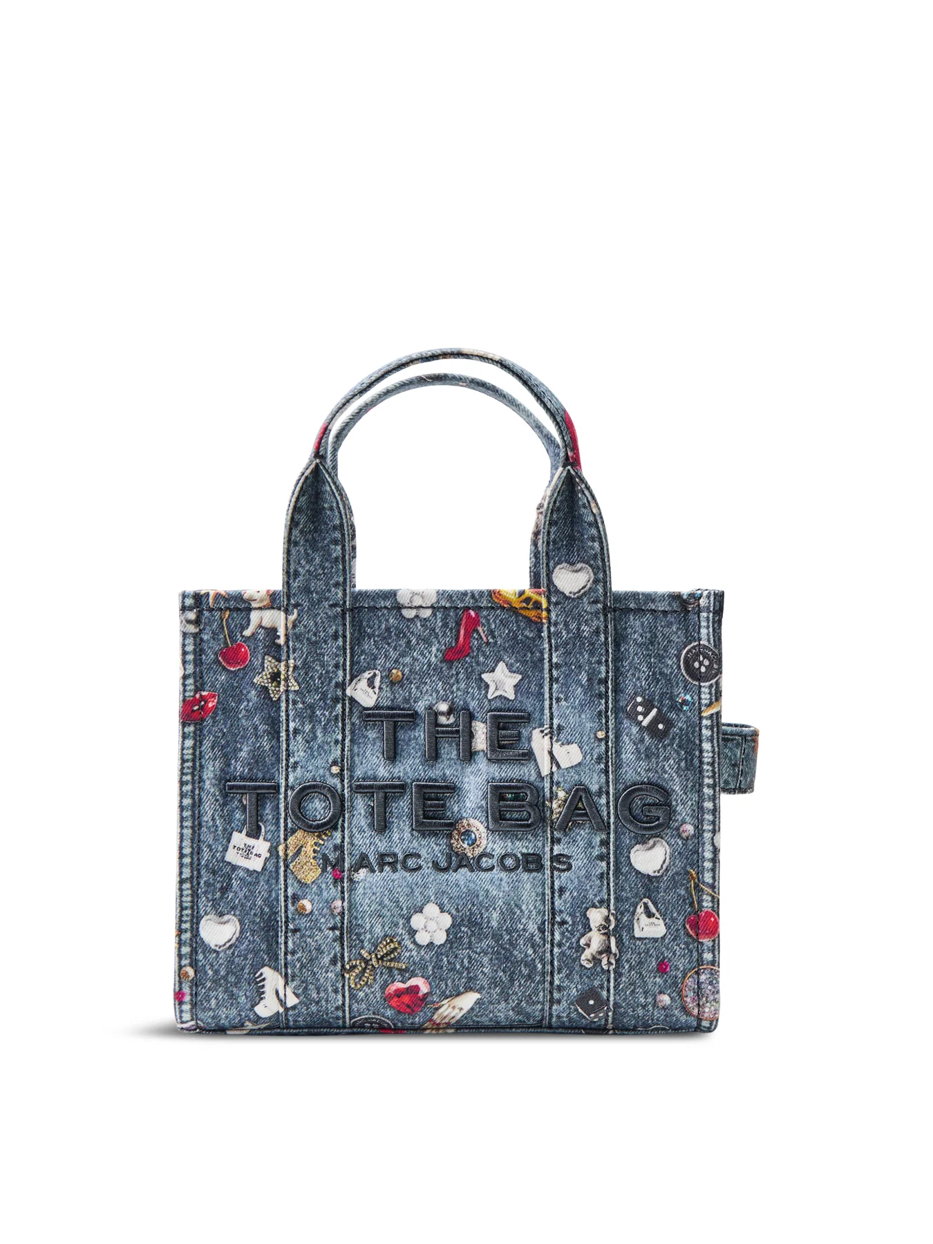 The Trompe Loeil Trinket Canvas Small Tote Bag Blue