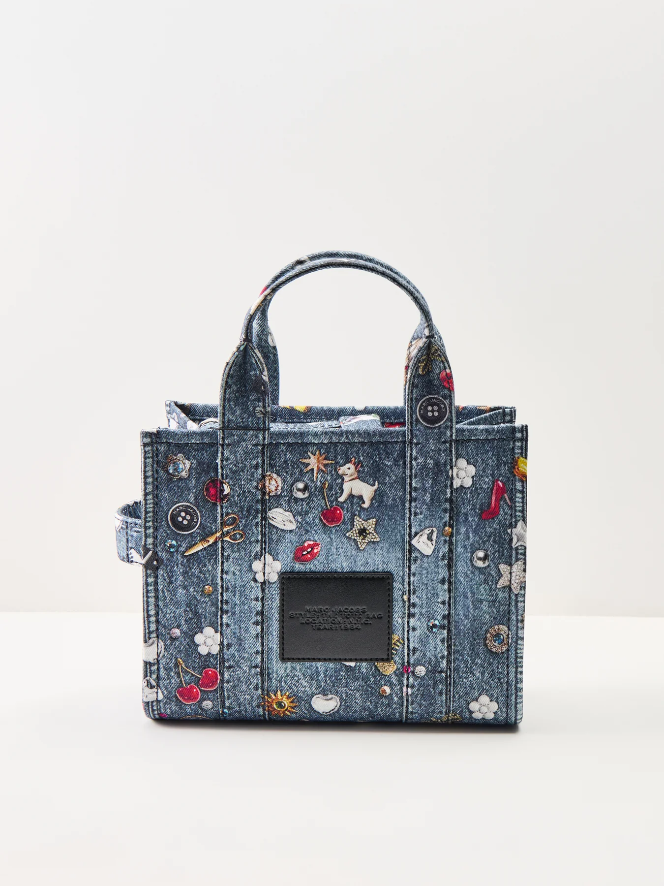 The Trompe Loeil Trinket Canvas Small Tote Bag Blue - Image 3