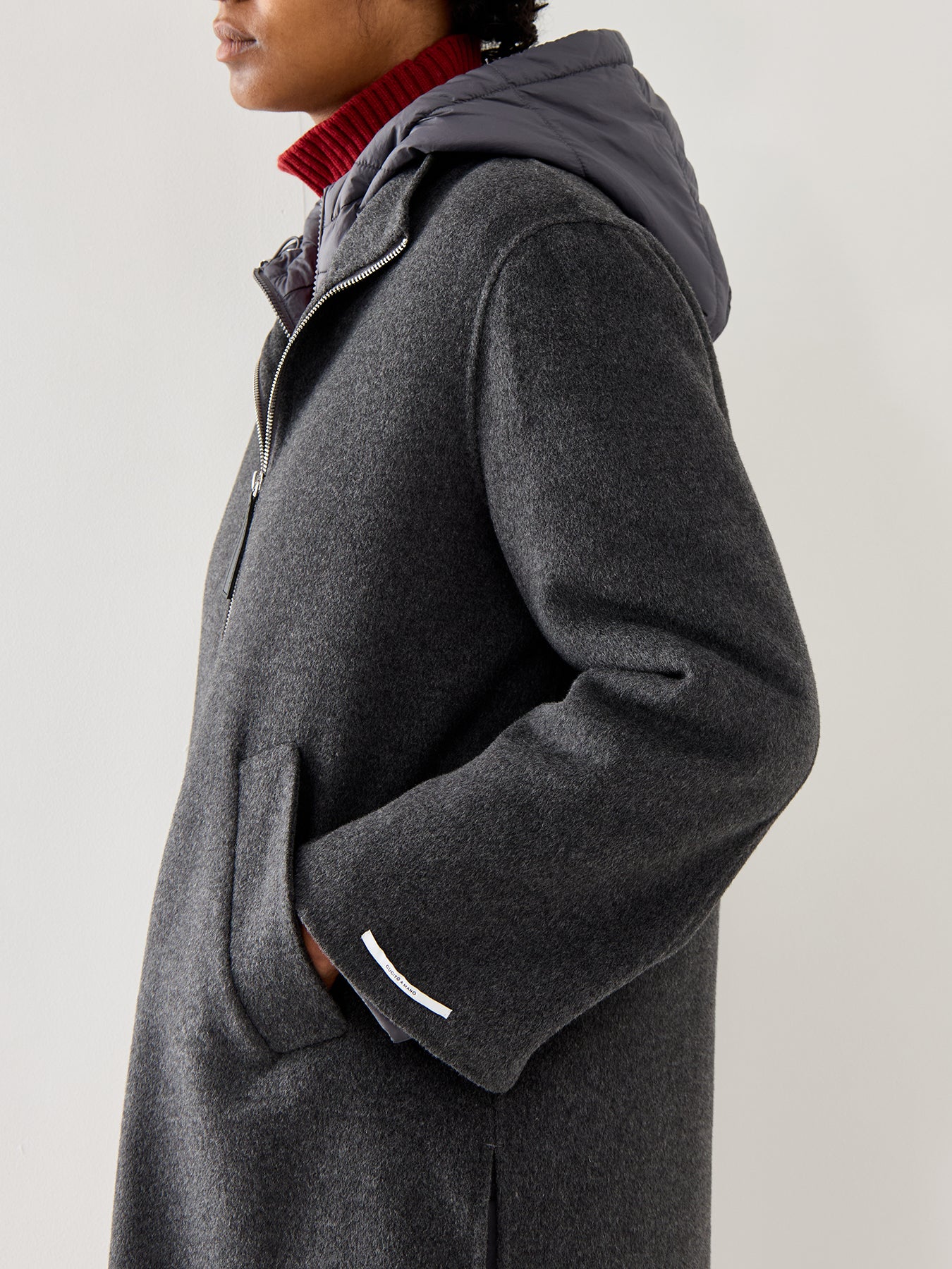 Marella Sport Moriana Coat With Hood Grey - Image 3
