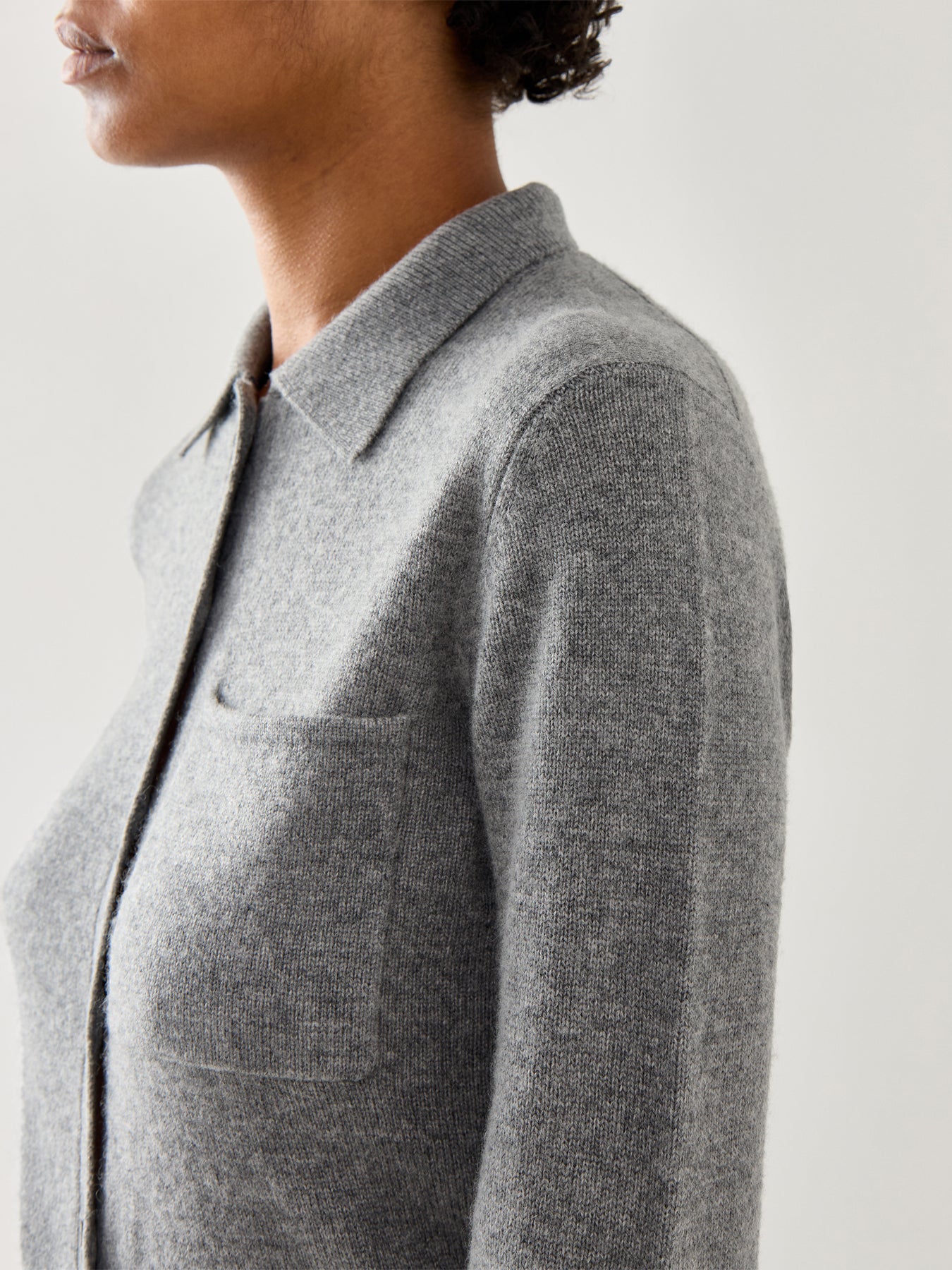 Sport Quero Polo Button Down Knitwear Grey - Image 3