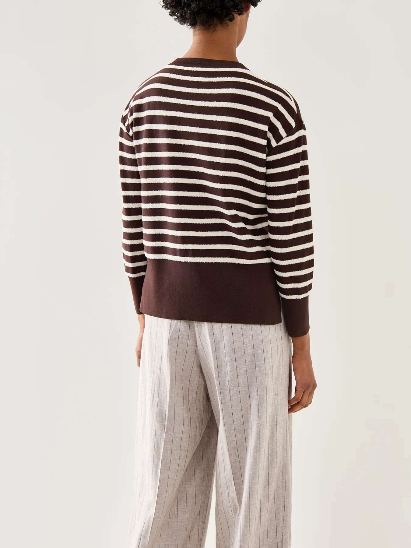 Sport Texas Crew Neck Striped Knitwear Brown - Image 5